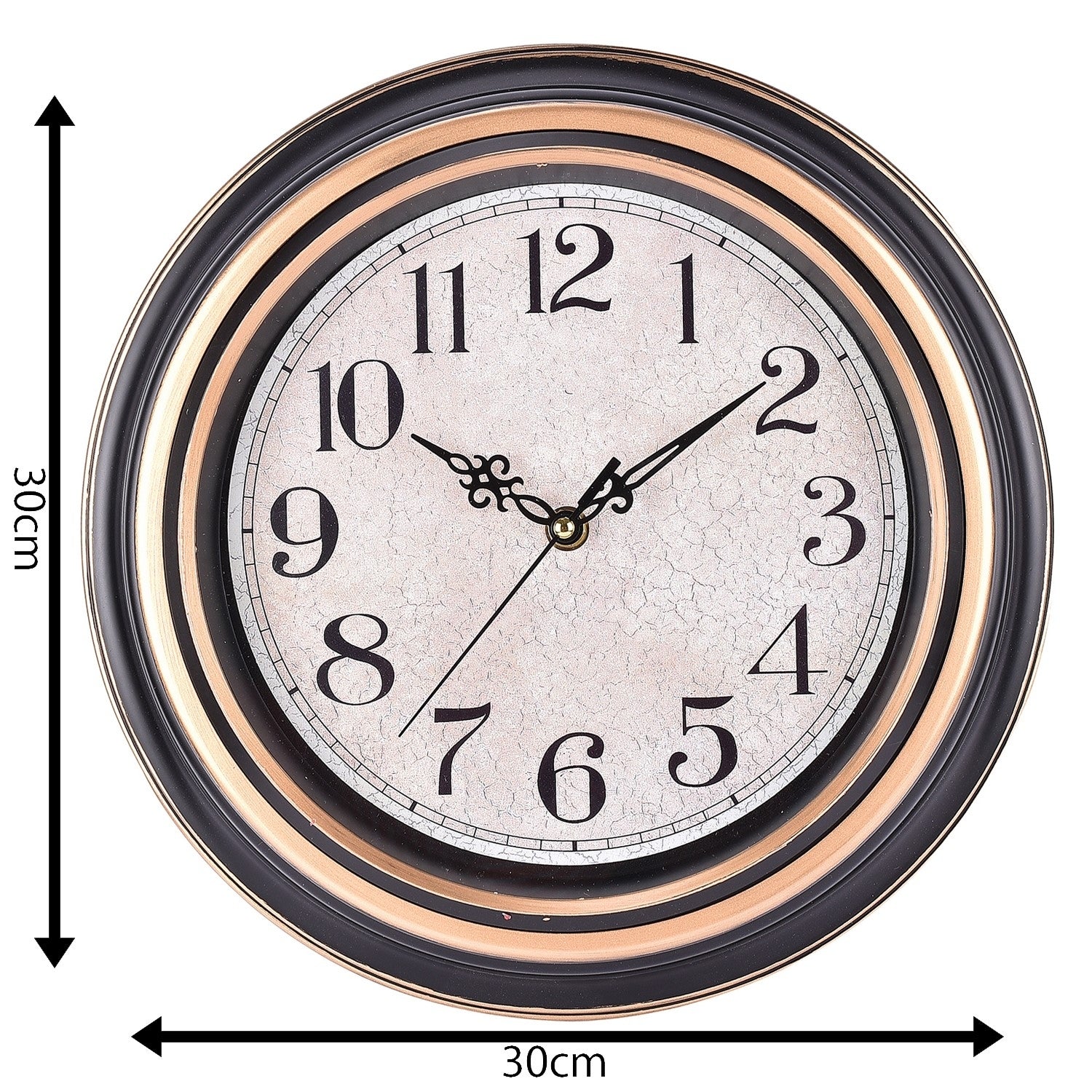 Decorative Analog Black and Brown Wall Clock 1