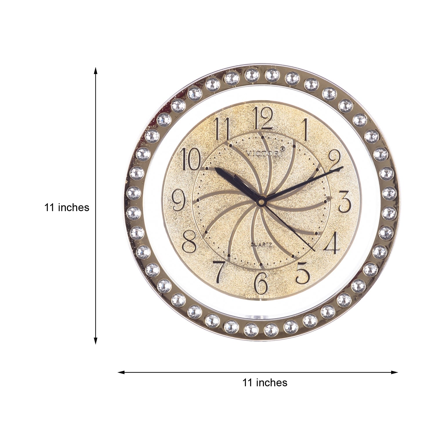 Decorative Analog Golden Round Wall Clock 1