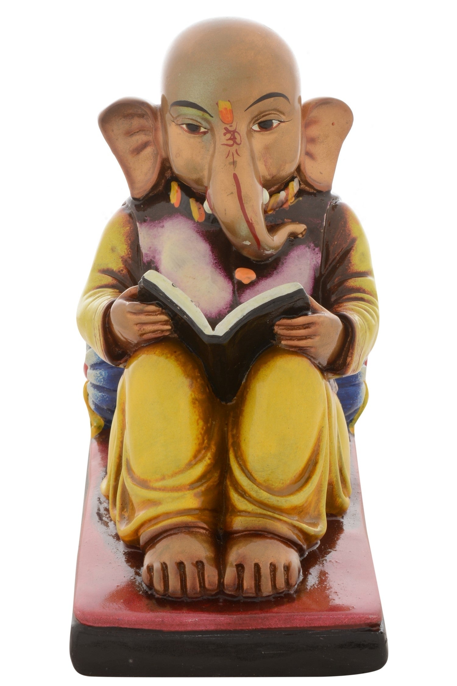 Premium Figurine of Lord Ganesha Reading Book