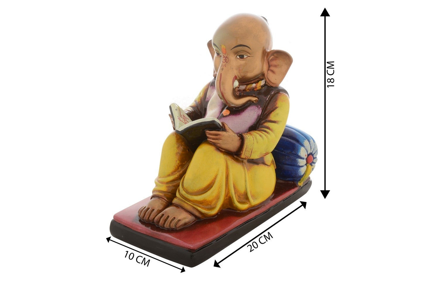 Premium Figurine of Lord Ganesha Reading Book 1
