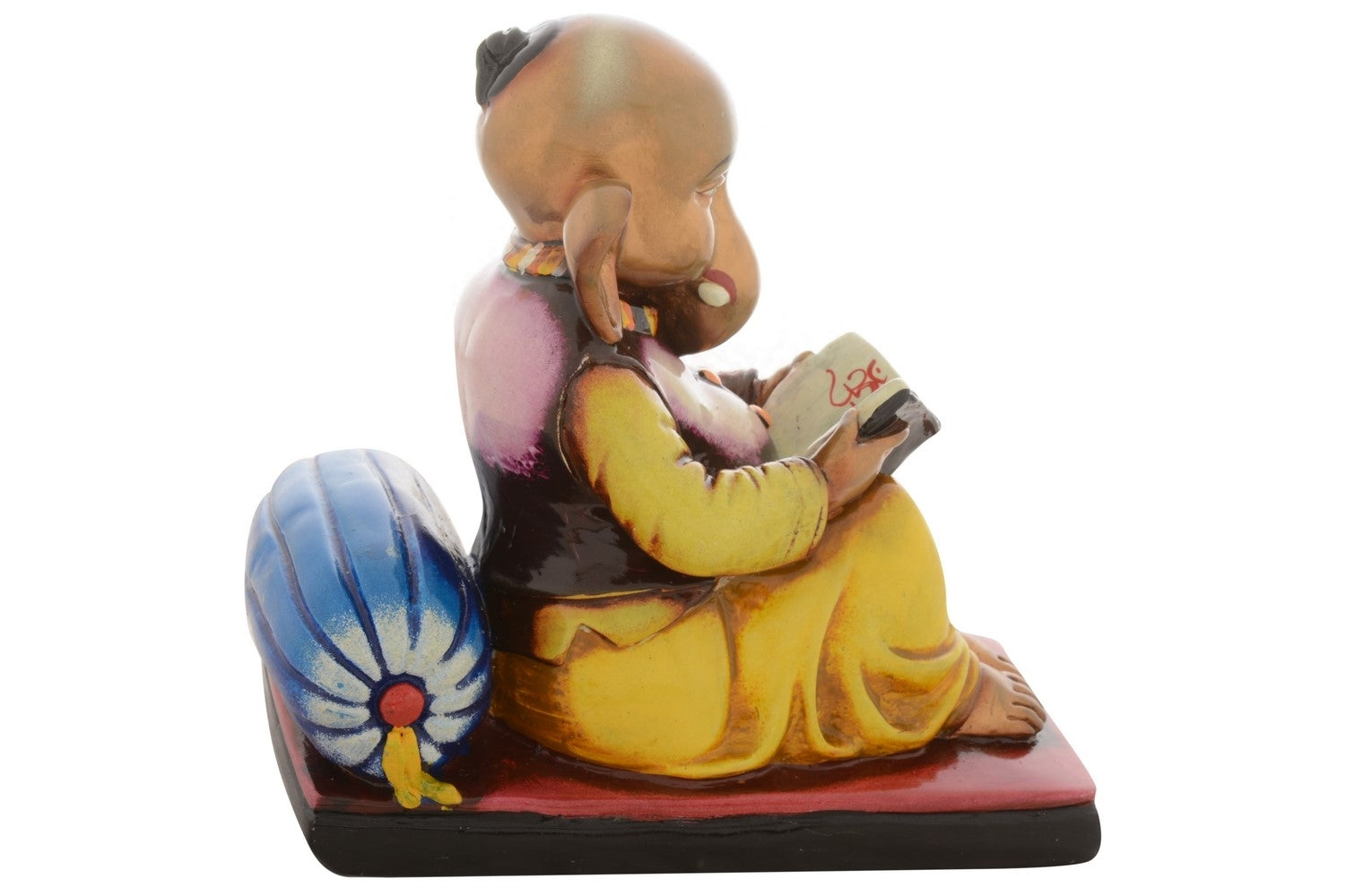 Premium Figurine of Lord Ganesha Reading Book 3