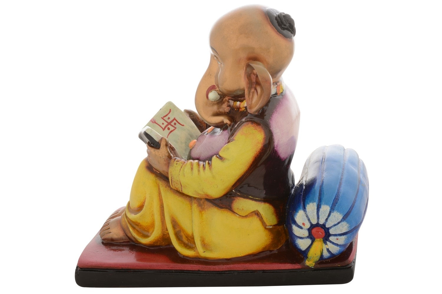 Premium Figurine of Lord Ganesha Reading Book 4