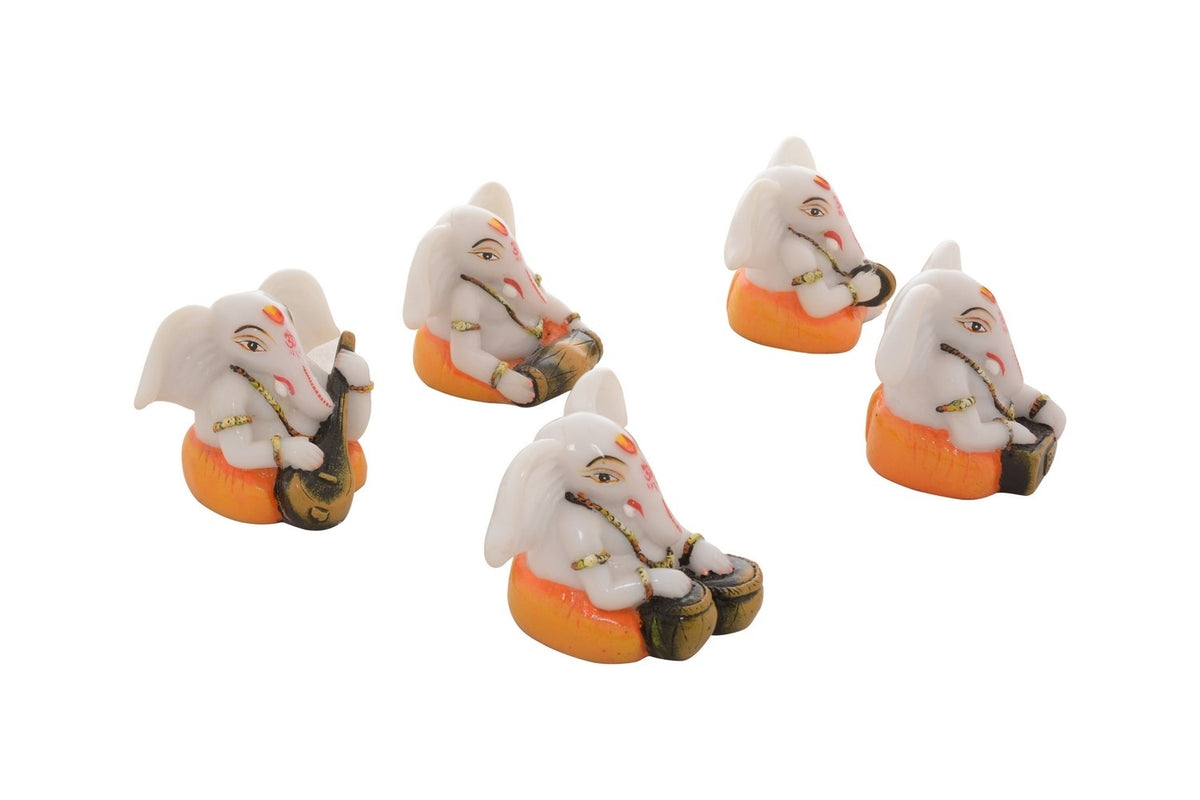 Set of 5 Lord Ganesha playing Musical Instruments - eCraftIndia Online
