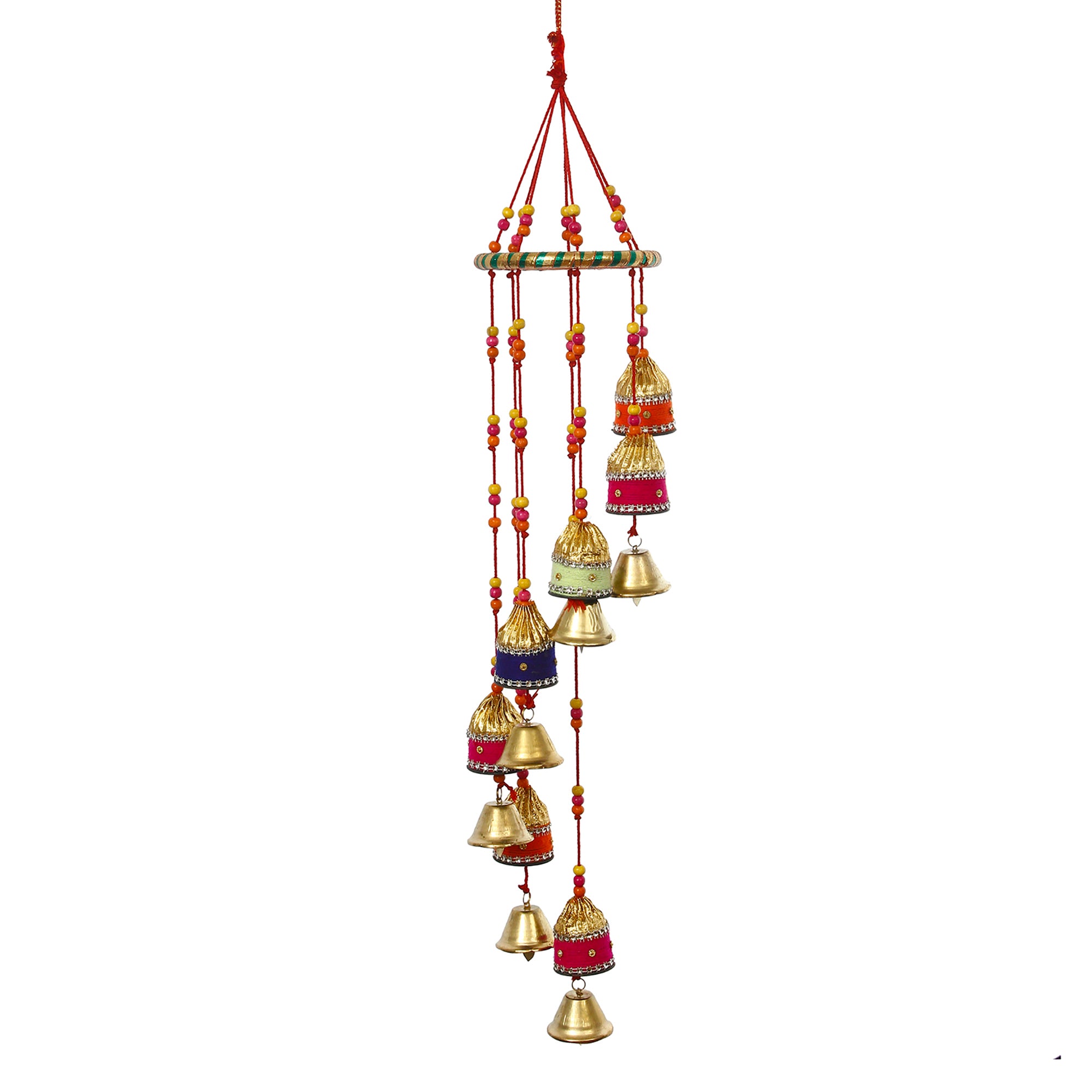 Handcrafted Decorative Colorful Spiral Wall/Door/Window Hanging Bells ...