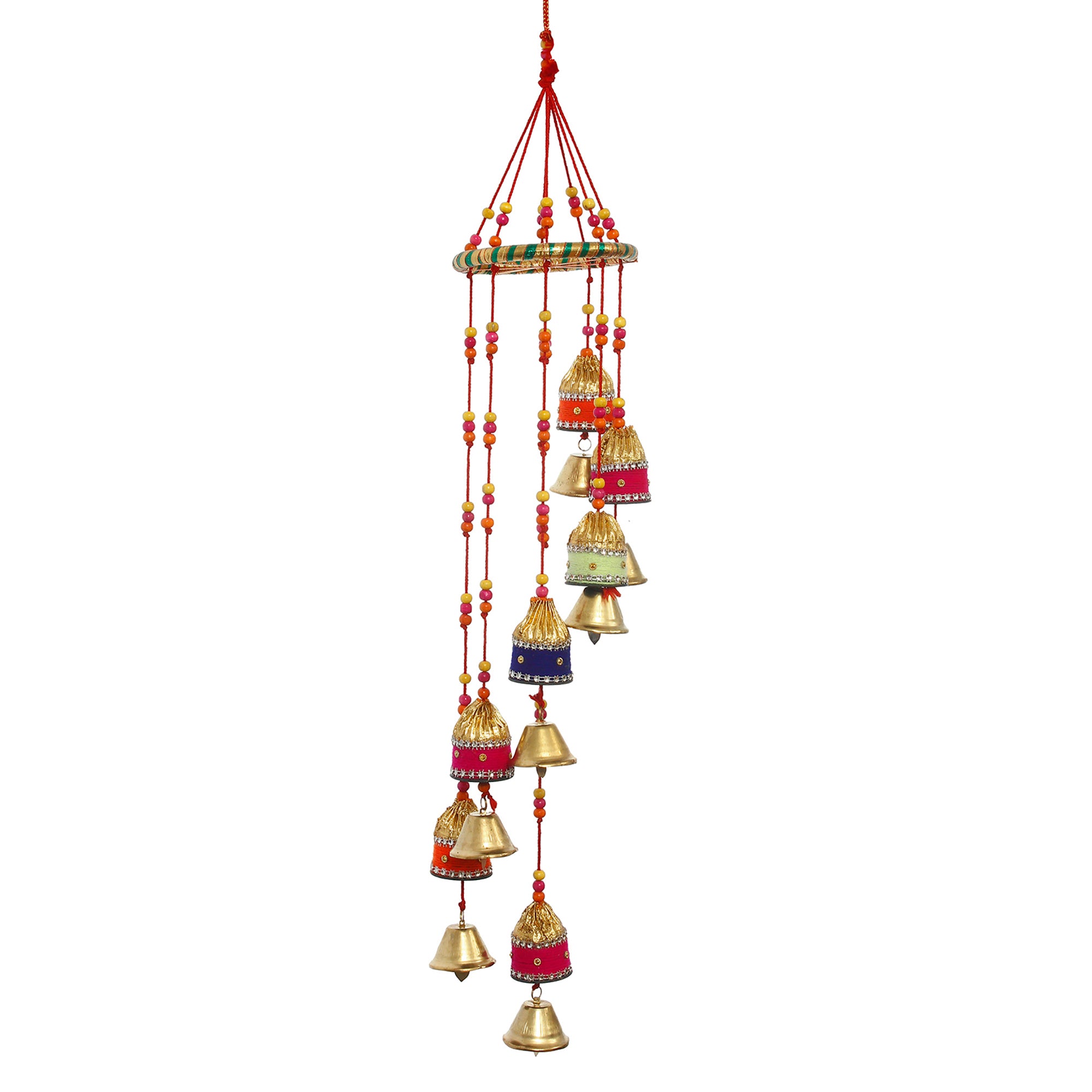 Handcrafted Decorative Colorful Spiral Wall/Door/Window Hanging Bells ...