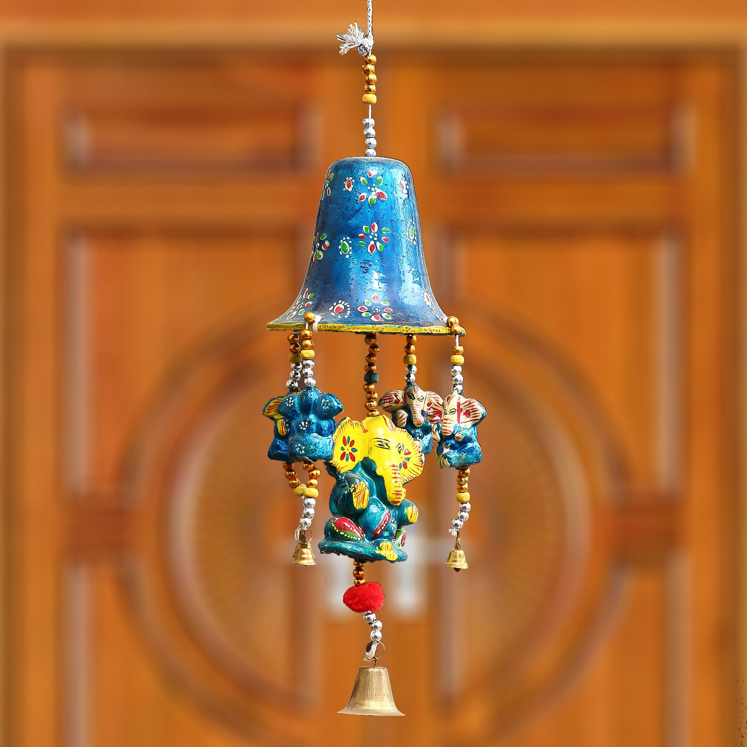 Handcrafted Decorative Lord Ganesha Wall/Door/Window Hanging Bells 1