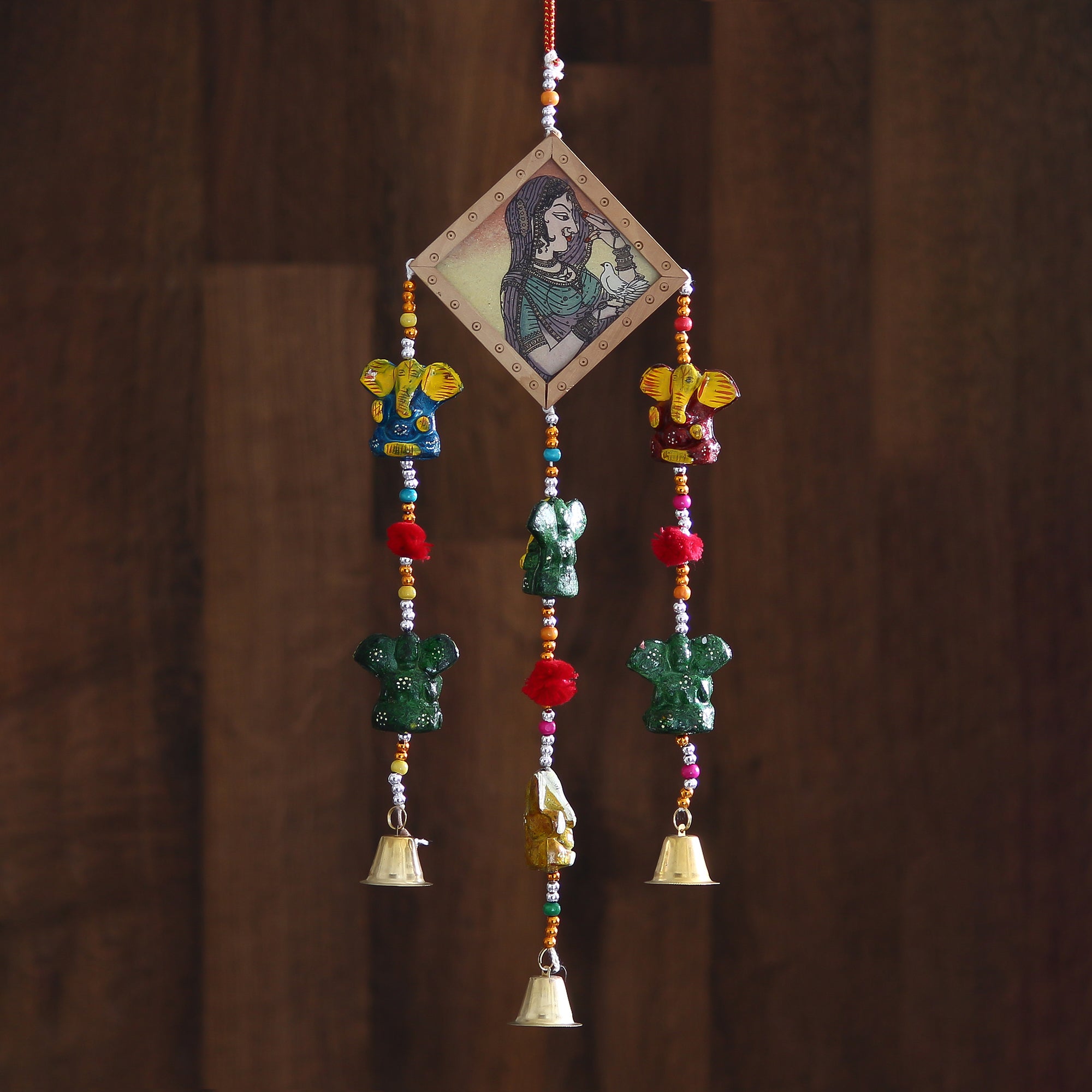 Handcrafted Decorative Lord Ganesha Wall/Door/Window Hanging Bell