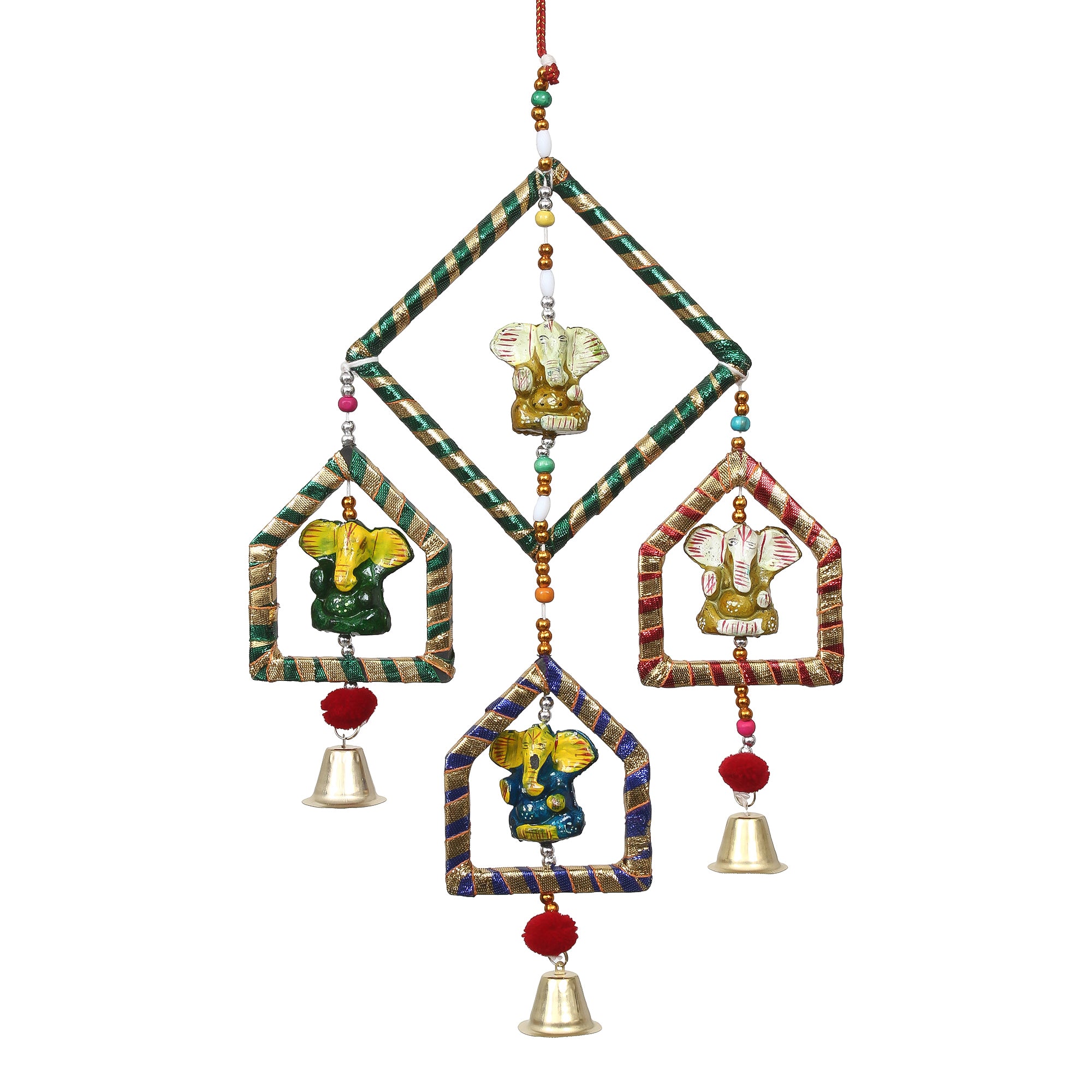 Handcrafted Decorative Lord Ganesha Wall/Door/Window Hanging Bell 2