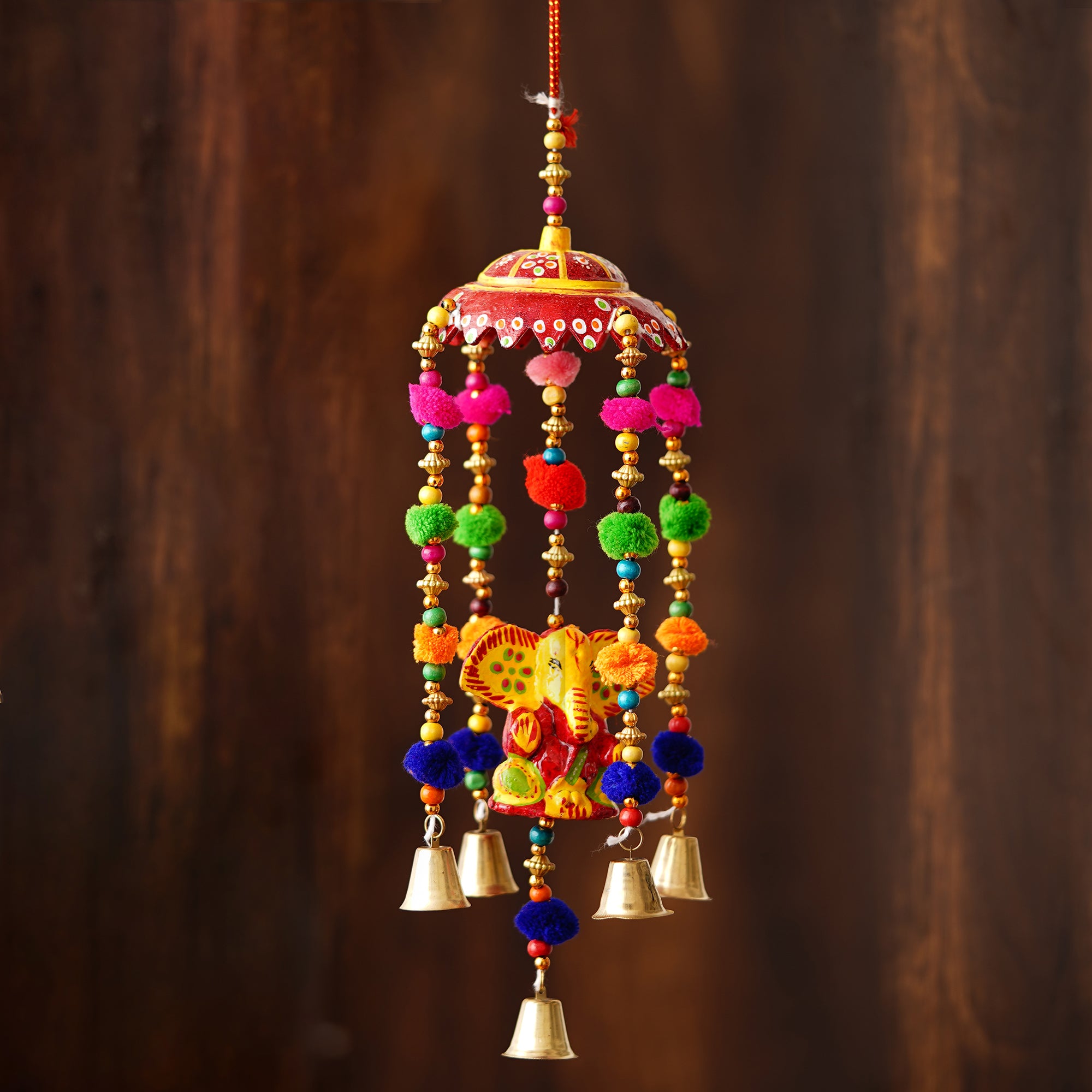 Handcrafted Decorative Lord Ganesha Wall/Door/Window Hanging Bells