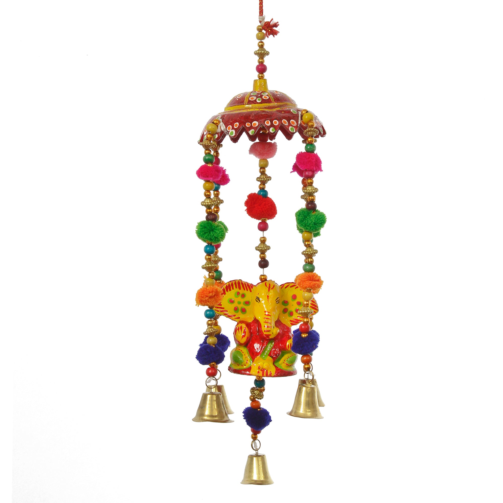 Handcrafted Decorative Lord Ganesha Wall/Door/Window Hanging Bells 2