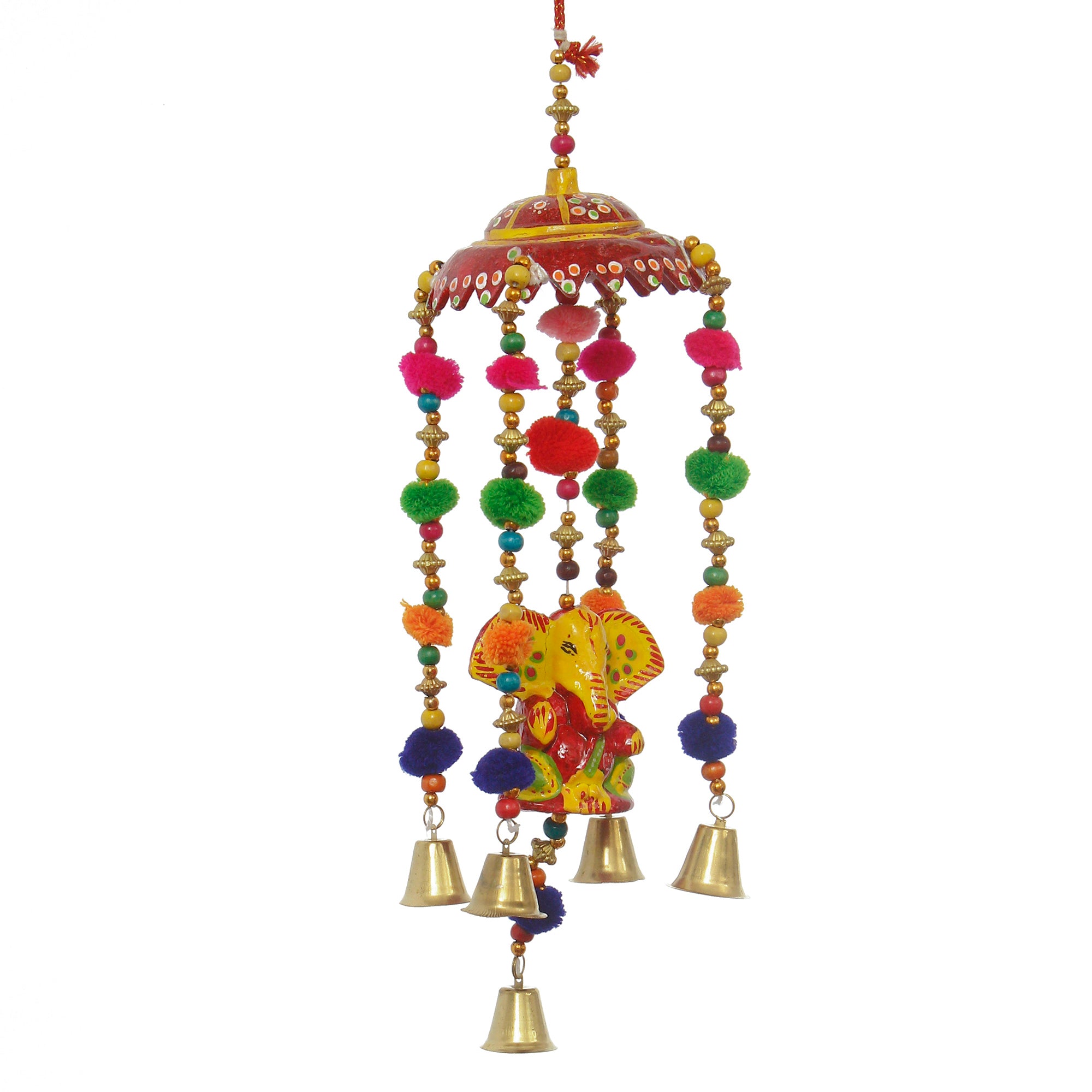 Handcrafted Decorative Lord Ganesha Wall/Door/Window Hanging Bells 4