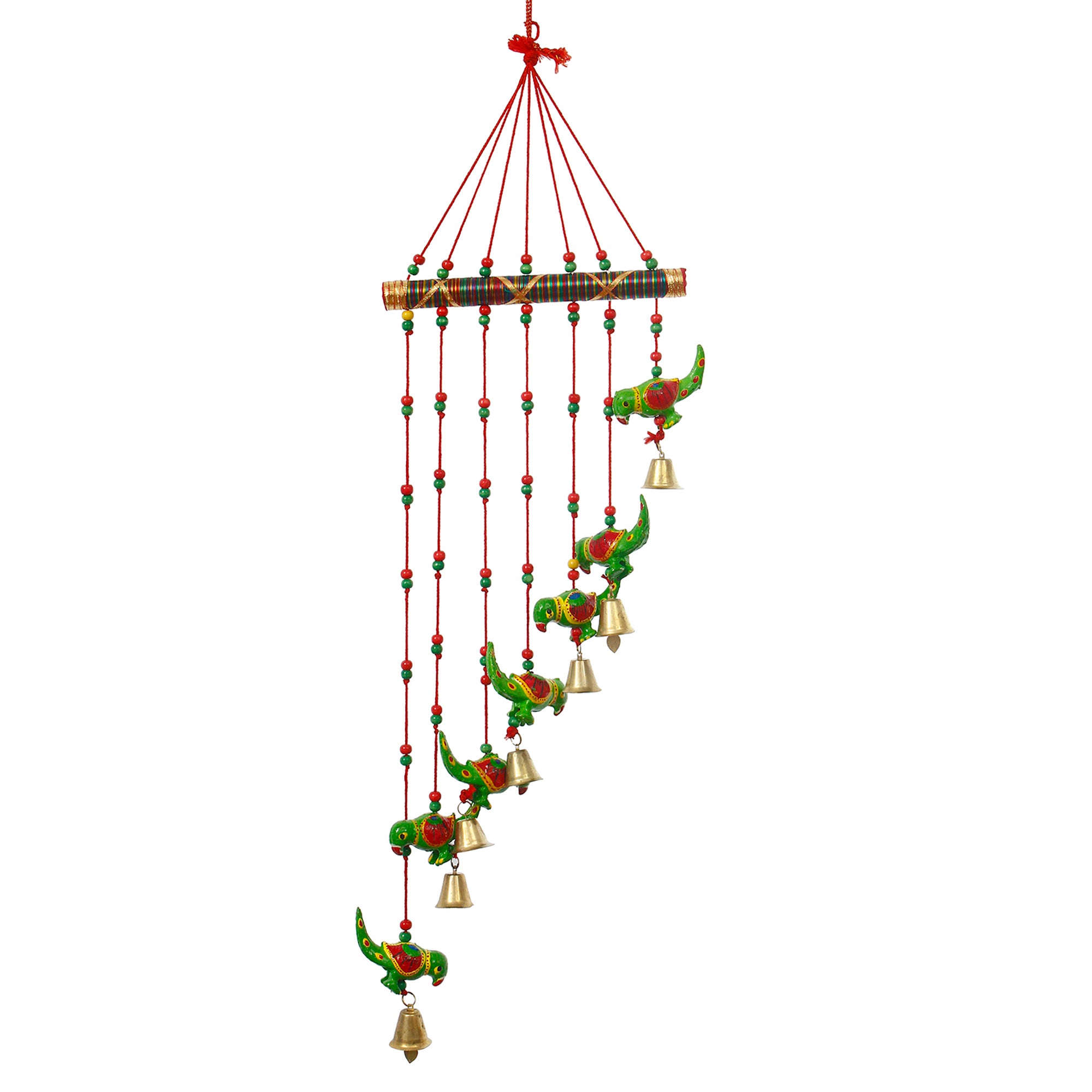 Handcrafted Decorative Parrot Wall/Door/Window Hanging Bells 2