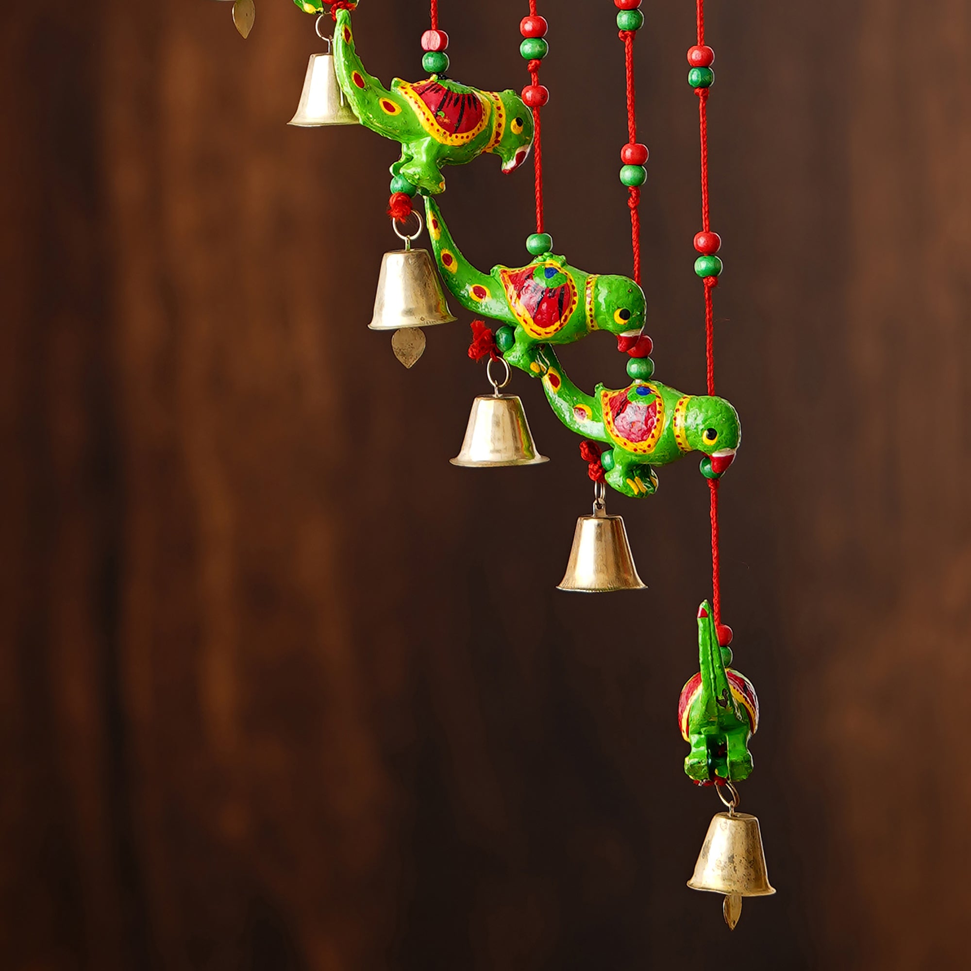 Handcrafted Decorative Parrot Wall/Door/Window Hanging Bells ...