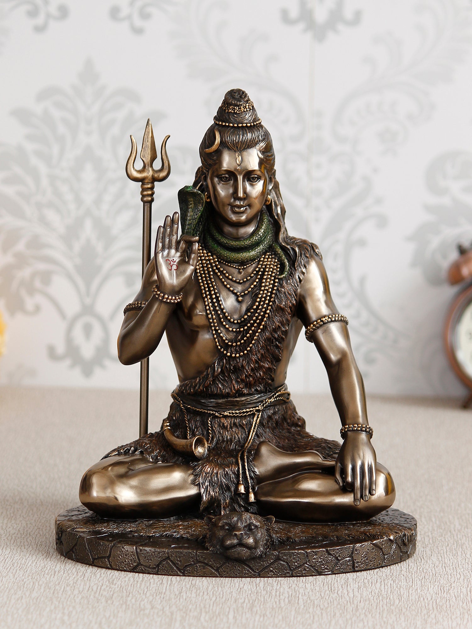 Polyresin and Bronze Decorative Blessing Lord Shiva statue 1
