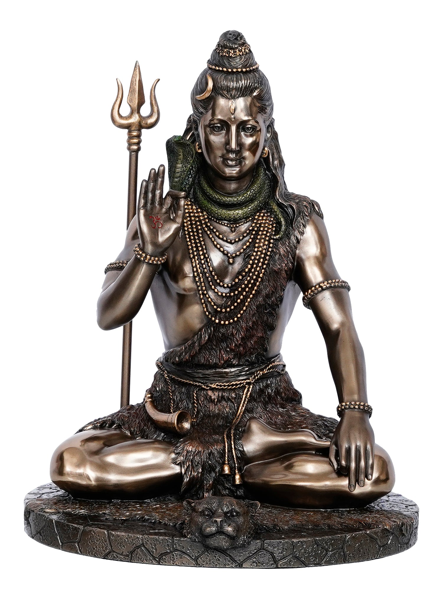Polyresin and Bronze Decorative Blessing Lord Shiva statue 2