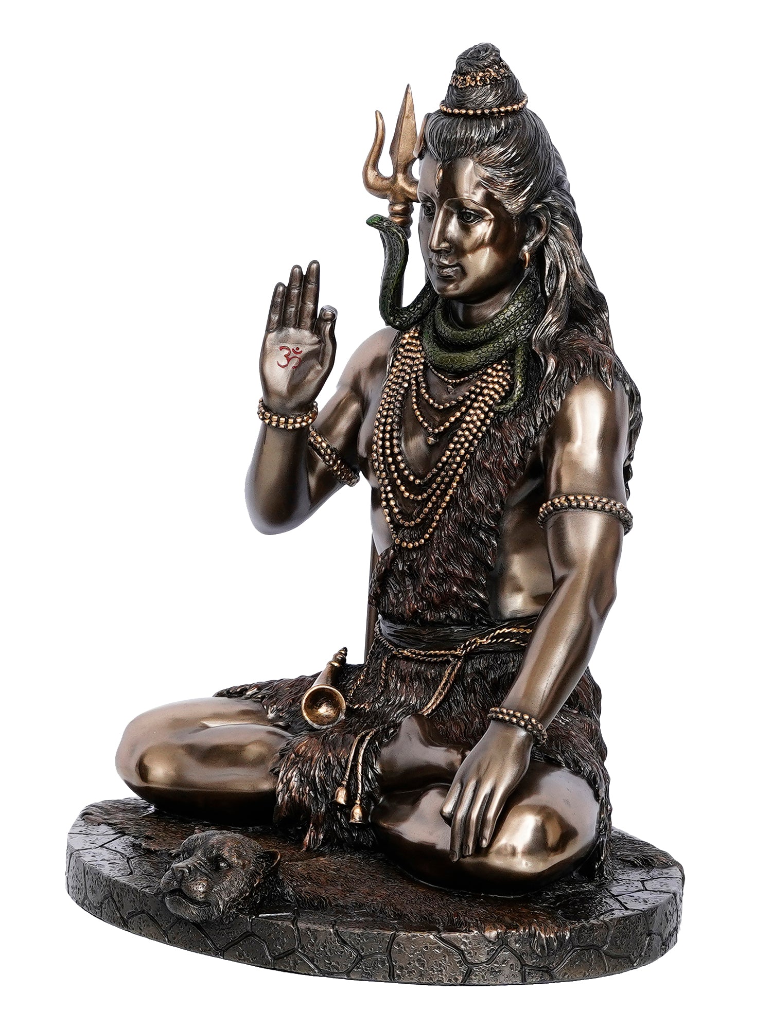 Polyresin and Bronze Decorative Blessing Lord Shiva statue 4