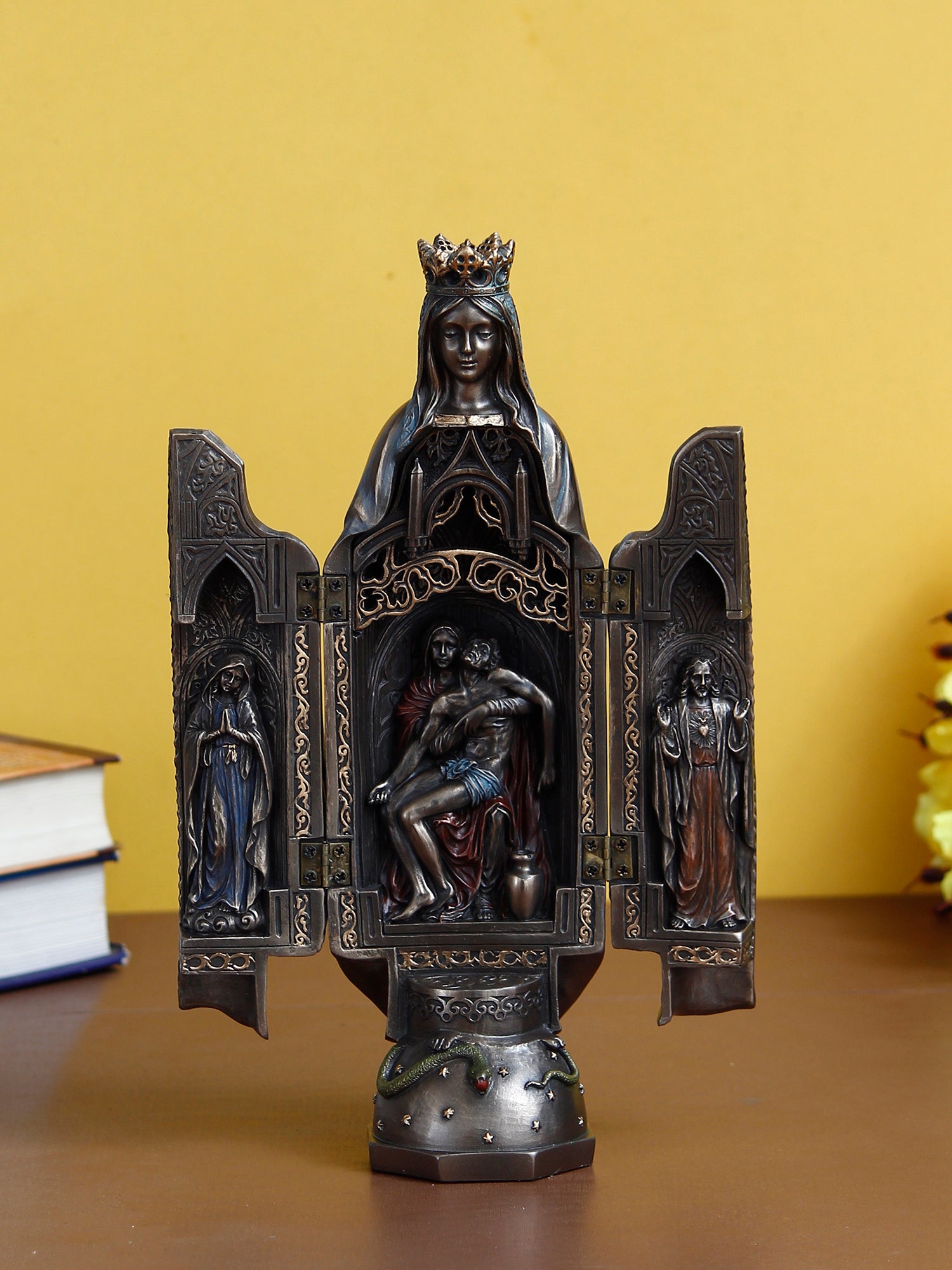 Silver Polyresin and Bronze Lady of Grace Idol 1
