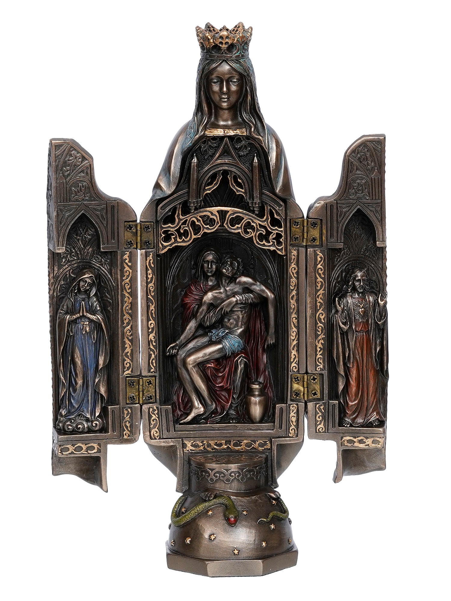 Silver Polyresin and Bronze Lady of Grace Idol 3