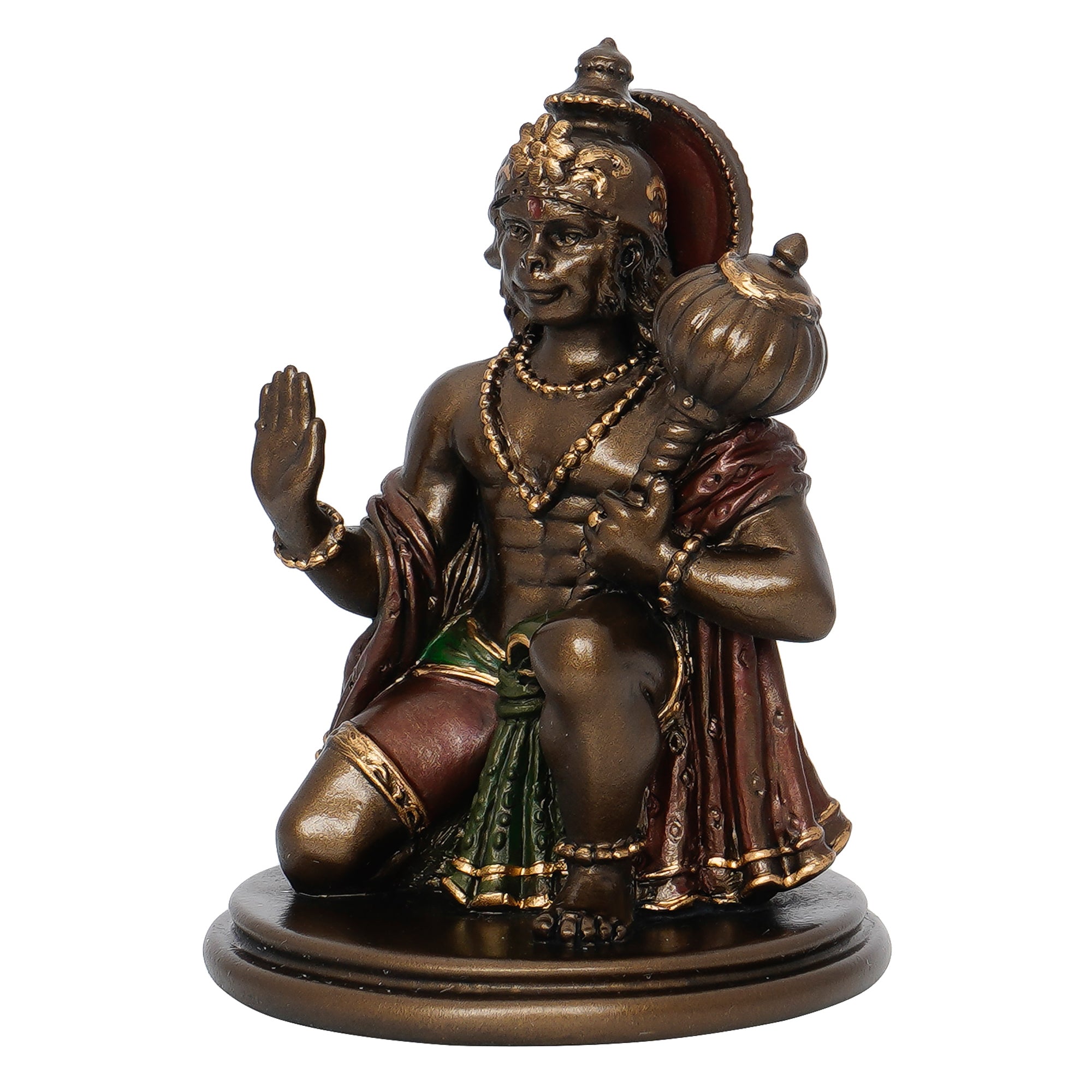 Brown and Copper Polyresin Blessing Lord Hanuman Idol 4