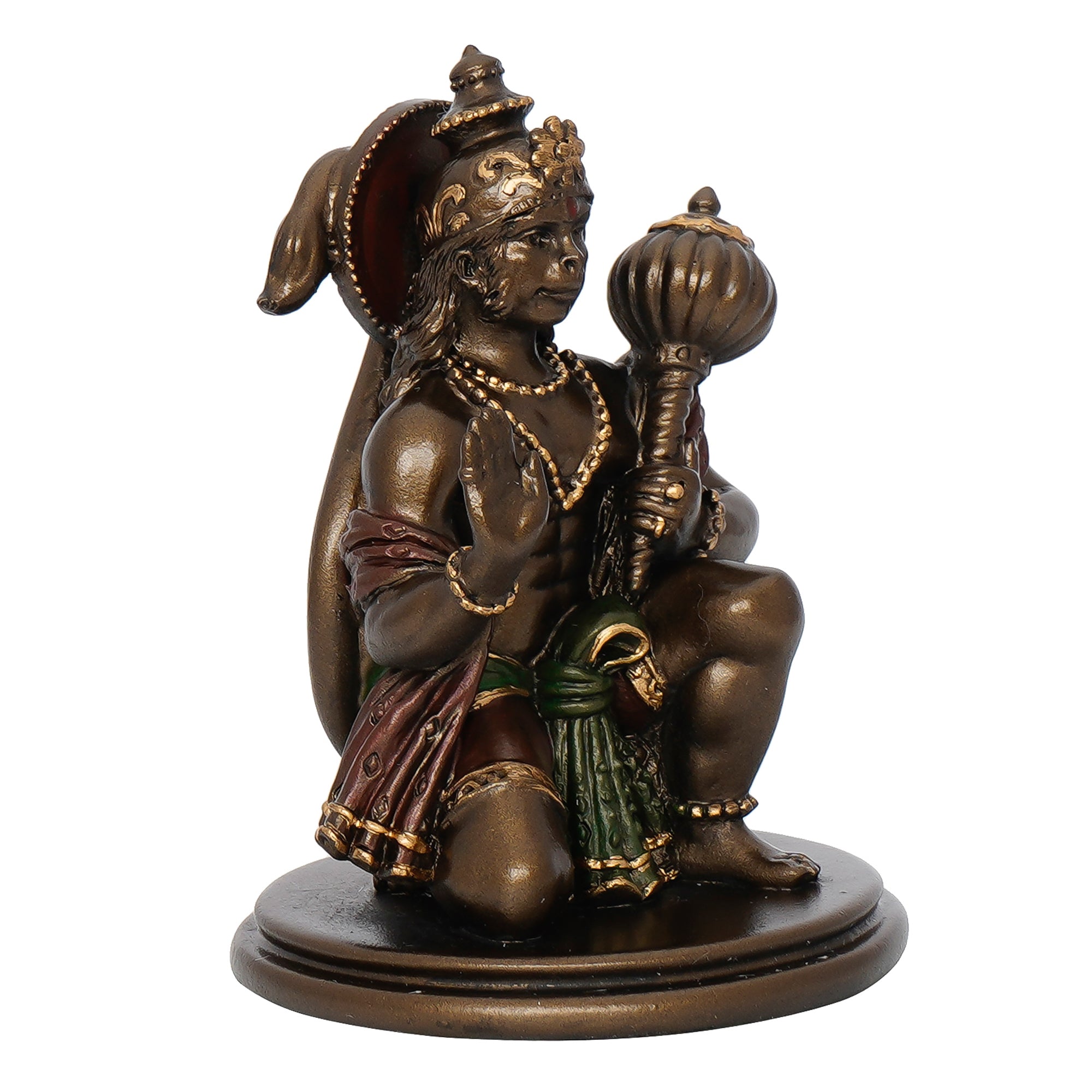 Brown and Copper Polyresin Blessing Lord Hanuman Idol 5