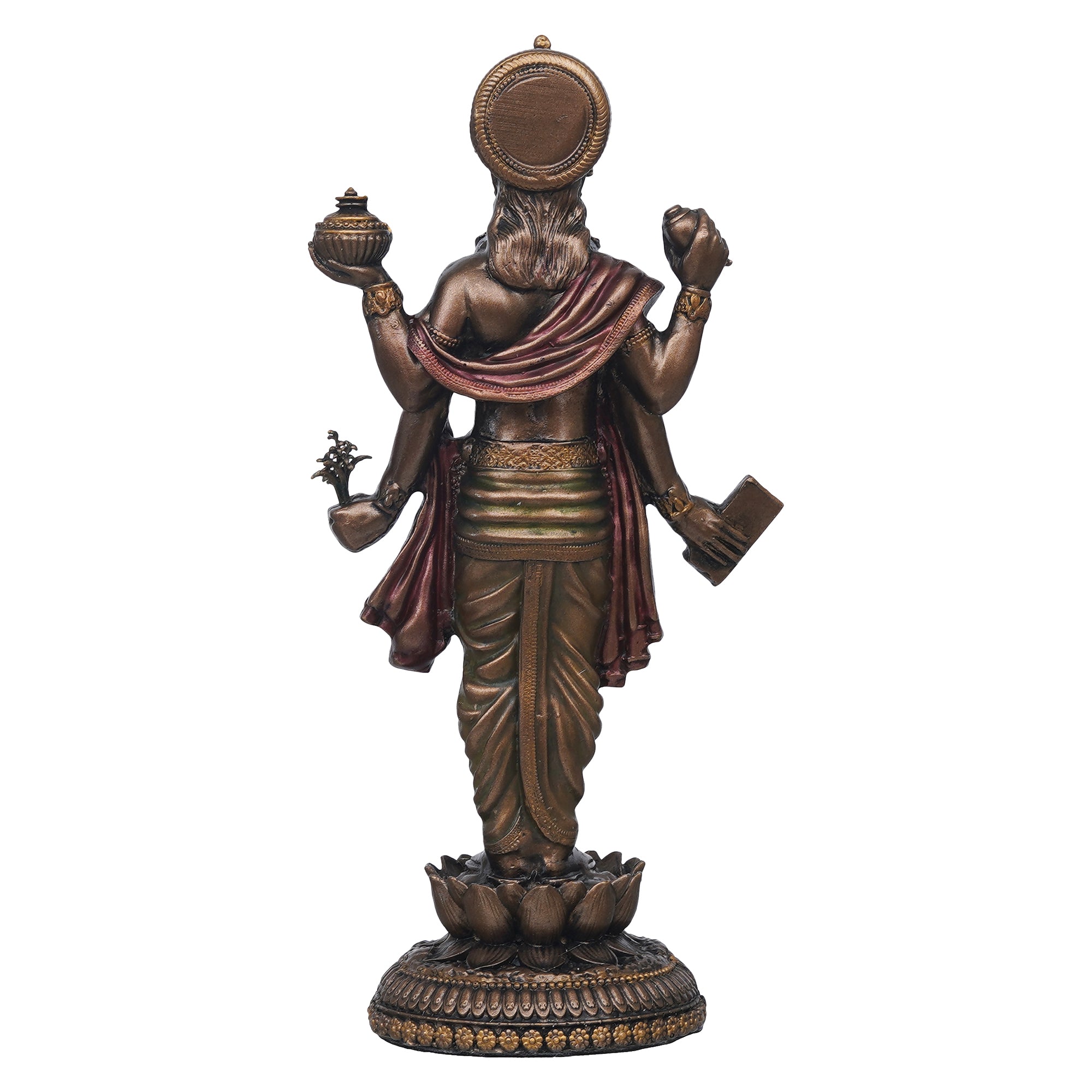 eCraftIndia Lord Dhanvanthri Idol - Hindu God of Medicine - Vishnu Statue - Ayurveda God 8