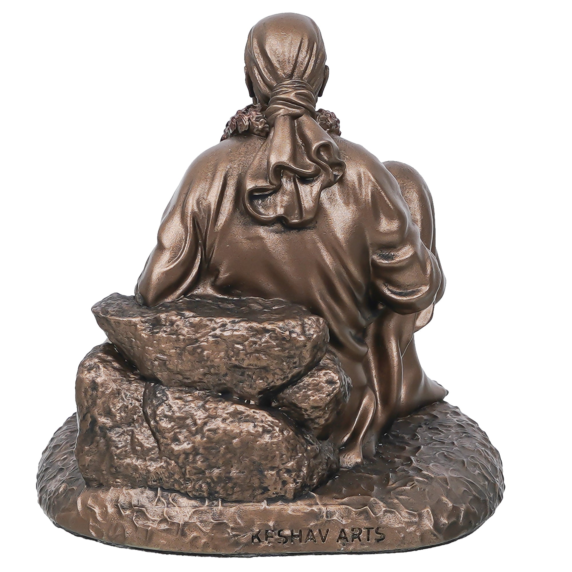 Sai Baba Sitting Cold Cast Bronze Resin Decorative Figurine 6