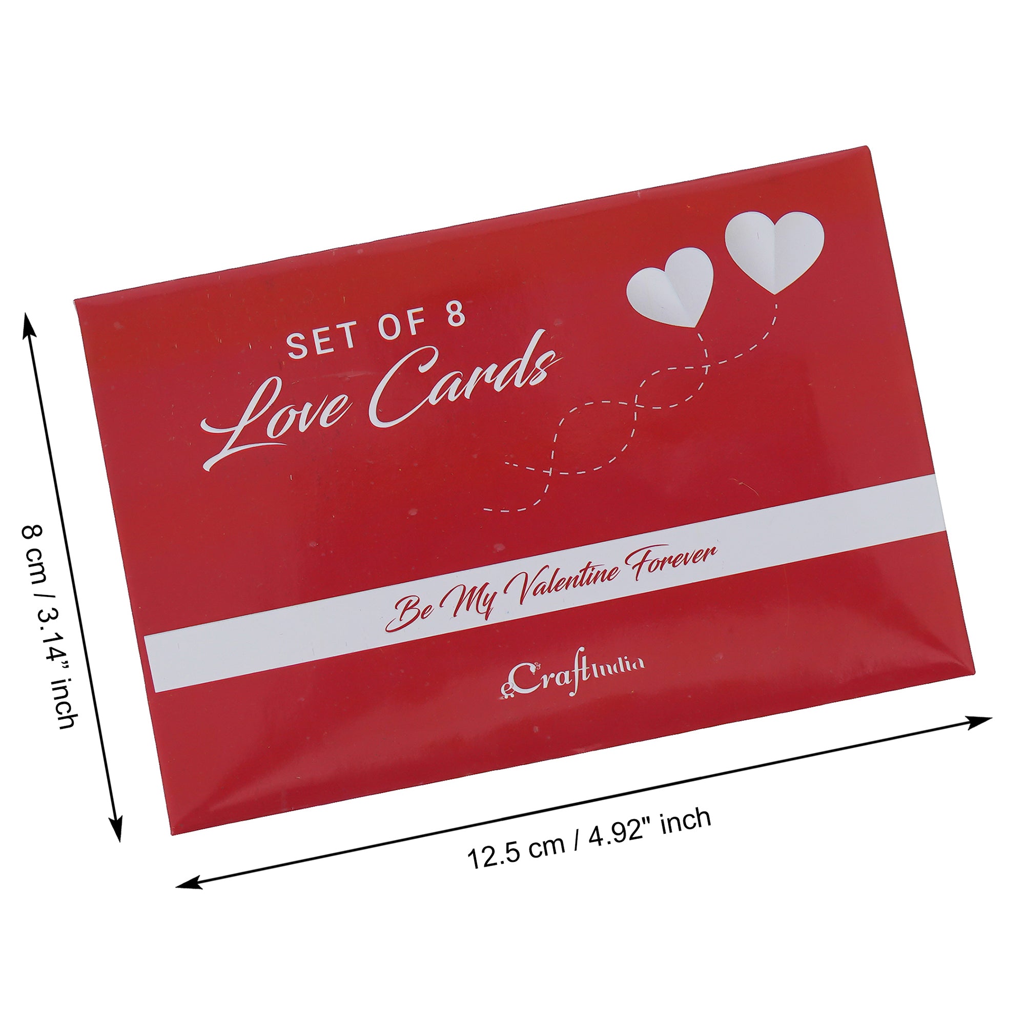 Valentine Combo of Set of 8 Love Post Cards Gift Cards Set, "20 Reasons Why I Love You" Printed on Little Hearts Wooden Gift Set 2