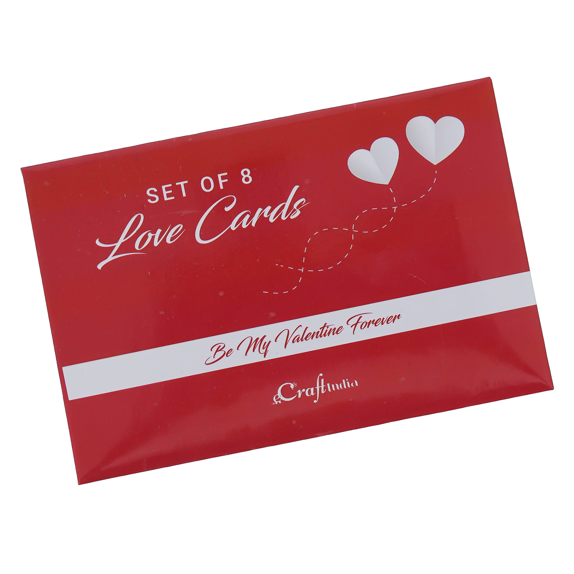Valentine Combo of Set of 8 Love Post Cards Gift Cards Set, "20 Reasons Why I Love You" Printed on Little Red Hearts Decorative Wooden Gift Set Box 5
