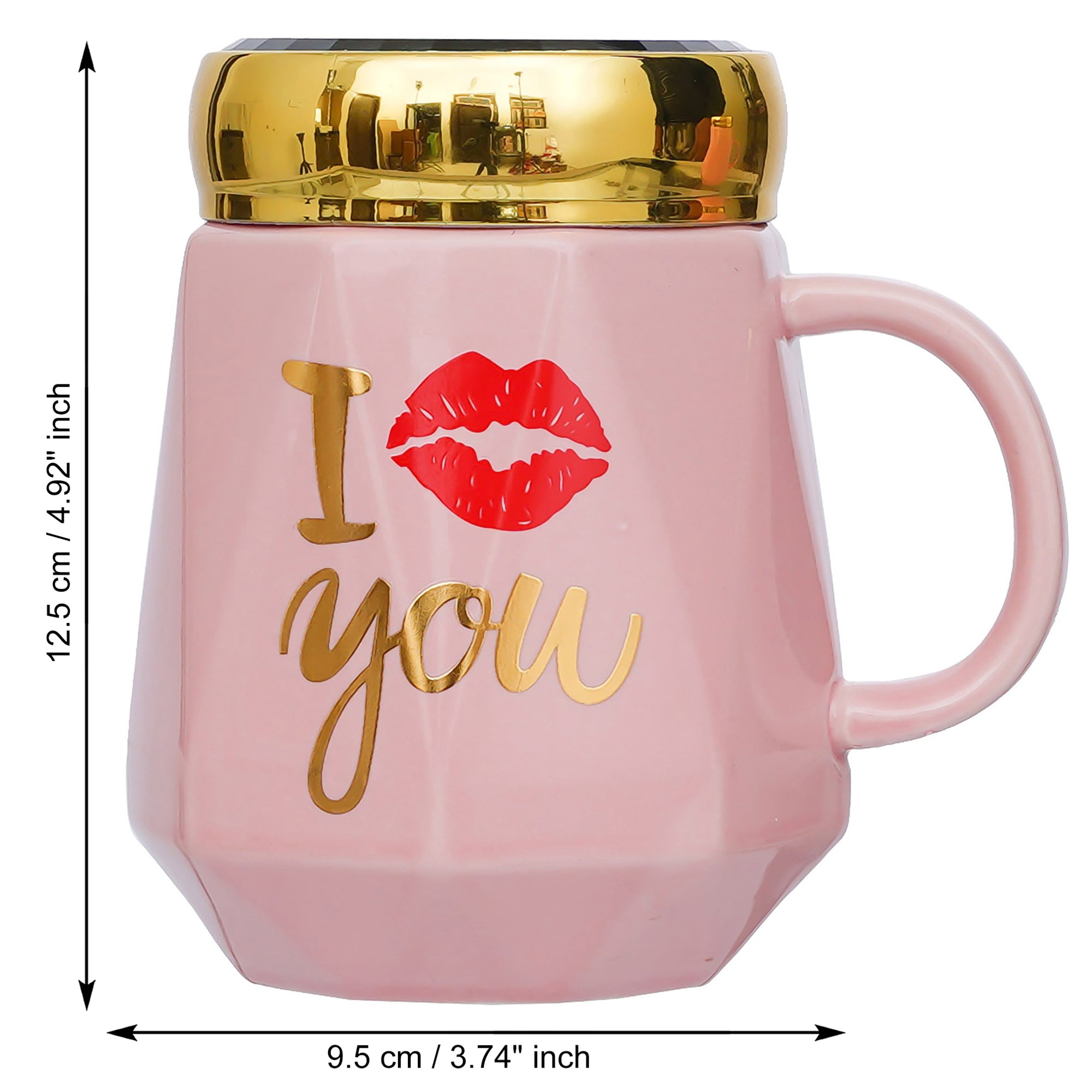 Valentine Combo of Pack of 12 Love Coupons Gift Cards Set, "I Love You" Printed Ceramic Pink Mug, Red Heart Shaped Gift Box 4