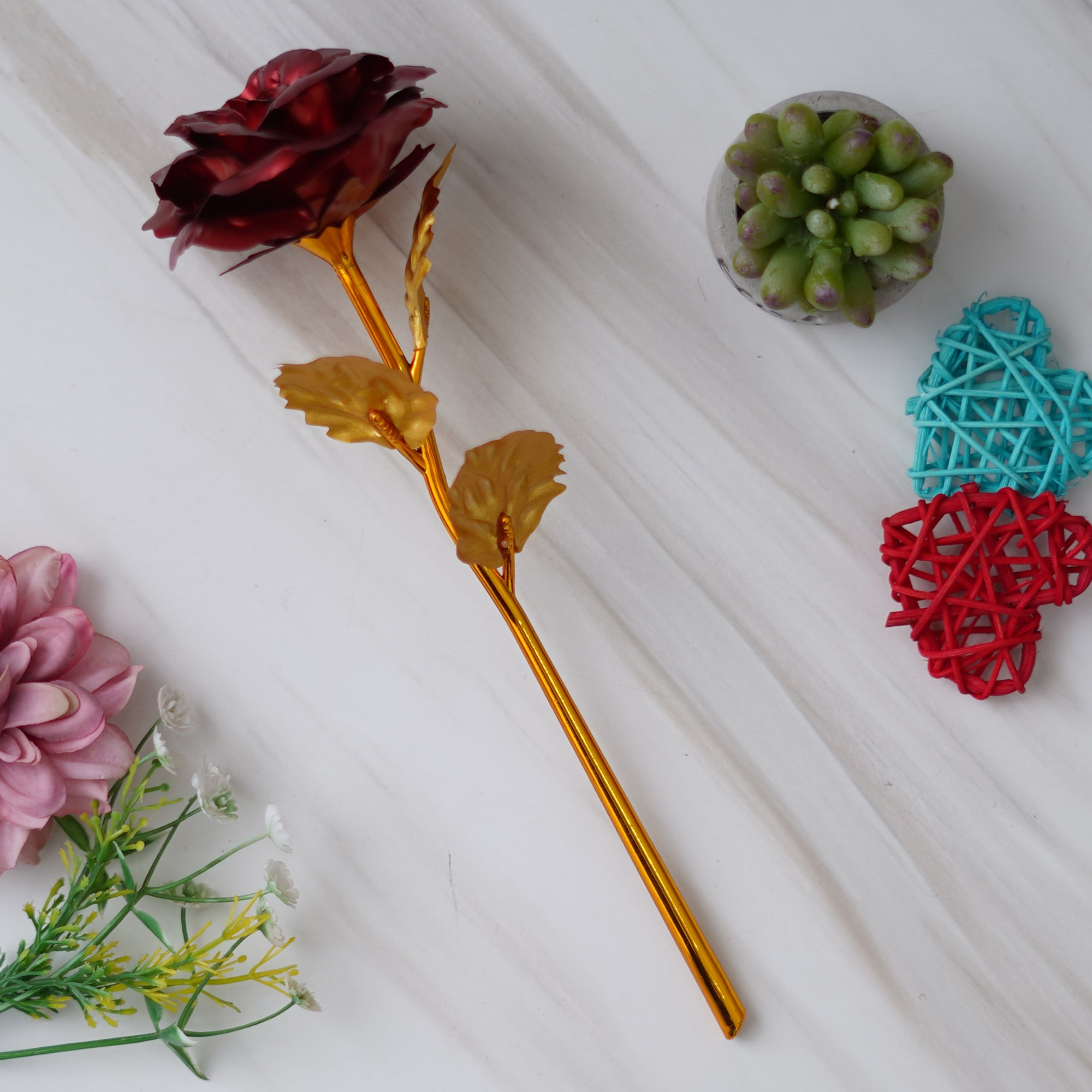 Golden Red Rose Valentine Gift Set 1