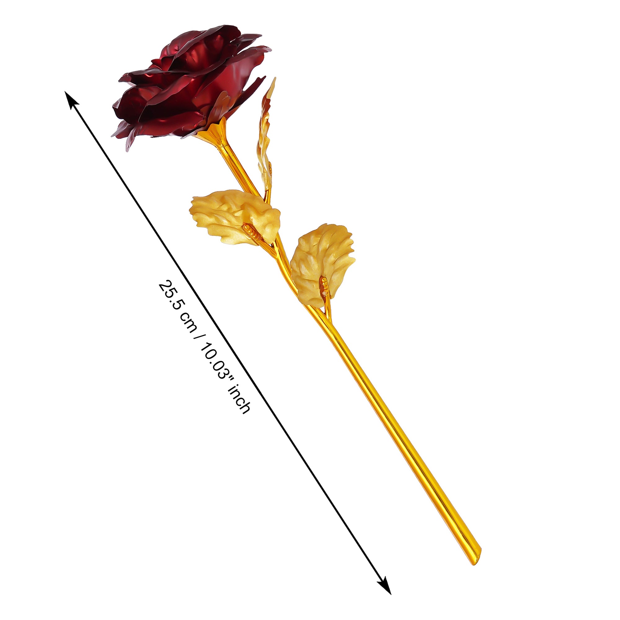 Valentine Combo of Golden Red Rose Gift Set, Heart Couple Kissing Wooden Brown Showpiece With Stand, Bride Kissing Groom Romantic Polyresin Decorative Showpiece 2
