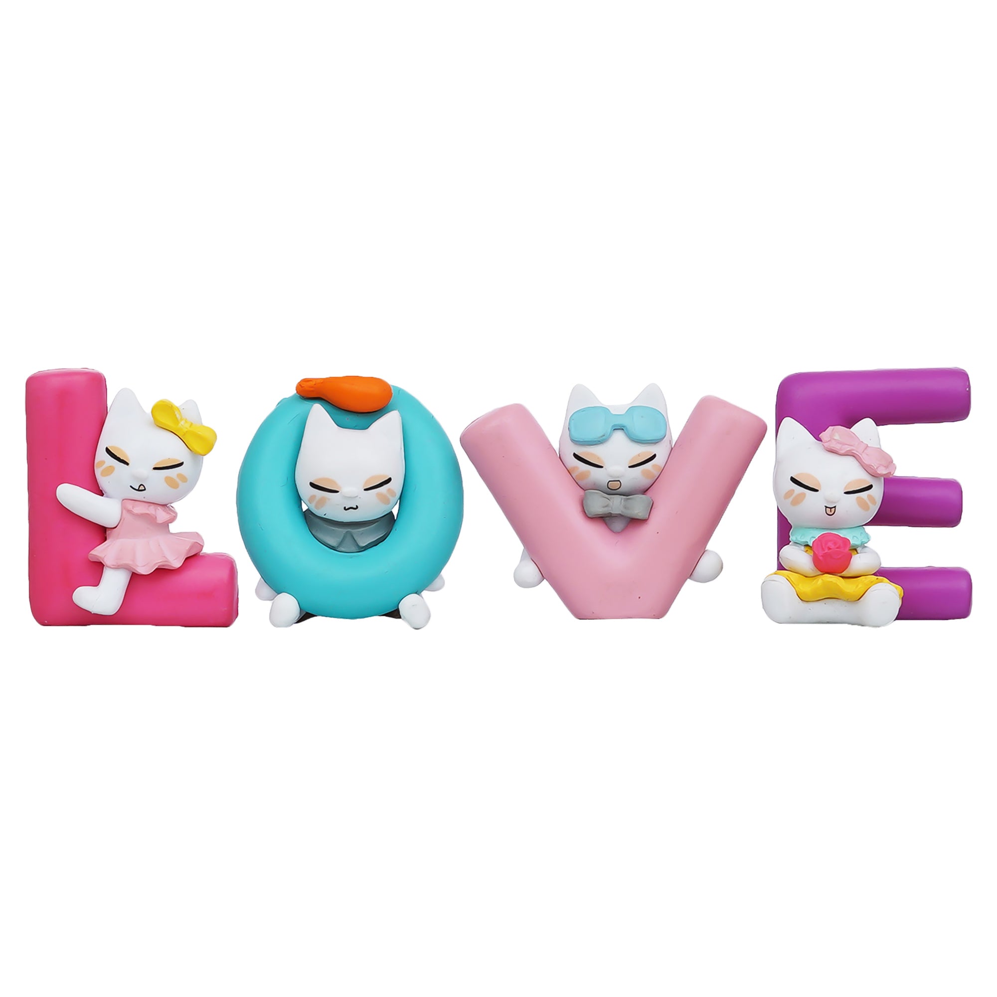 "Love" Animated Characters Valentine Multicolor Polyresin Showpiece 2