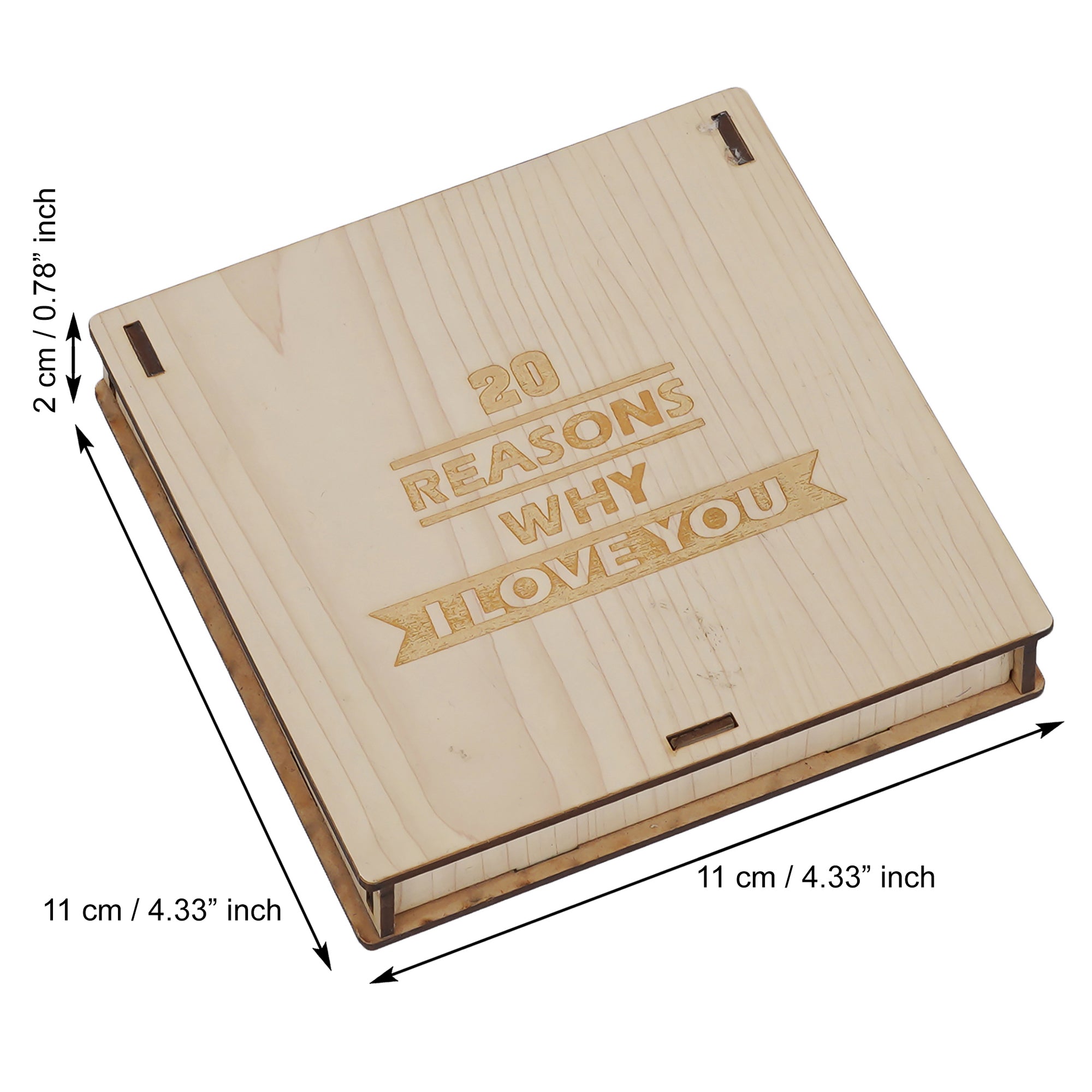 Valentine Combo of Set of 8 Love Post Cards Gift Cards Set, "20 Reasons Why I Love You" Printed on Little Hearts Wooden Gift Set, Red Roses Bouquet and White, Red Teddy Bear Valentine's Rectangle Shaped Gift Box 4