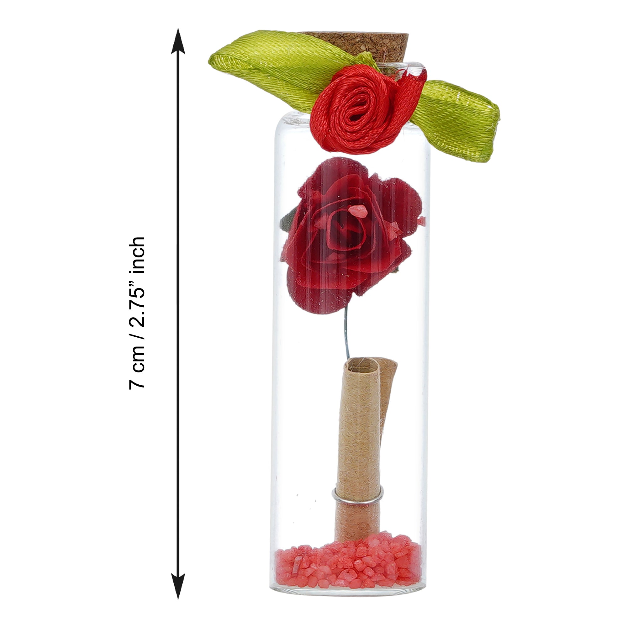 Valentine Combo of Golden Rose Gift Set, Red Message Bottle Wooden Box Set 6