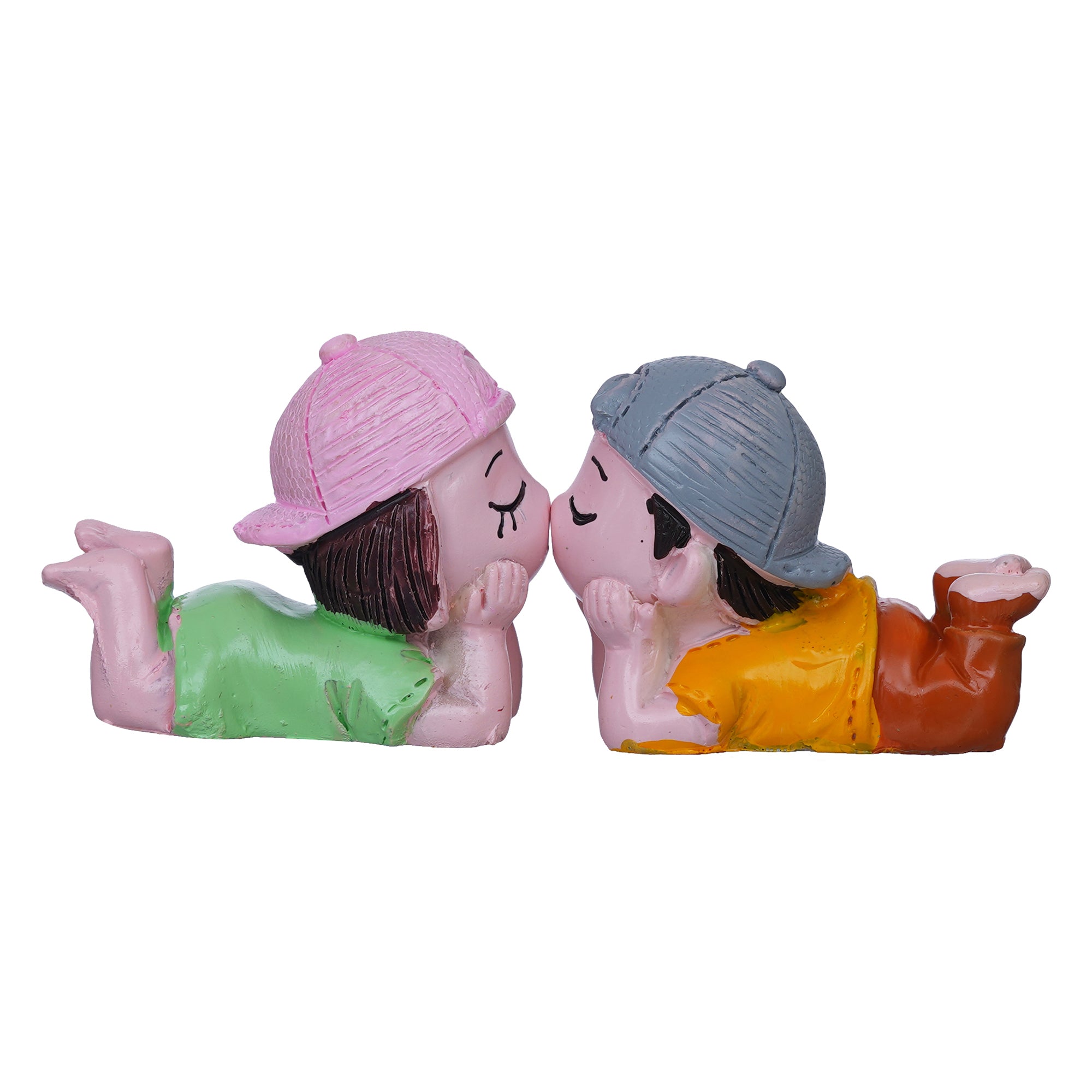 eCraftIndia Cute kissing couple Decorative Showpiece - Valentine's Day Gifts 2