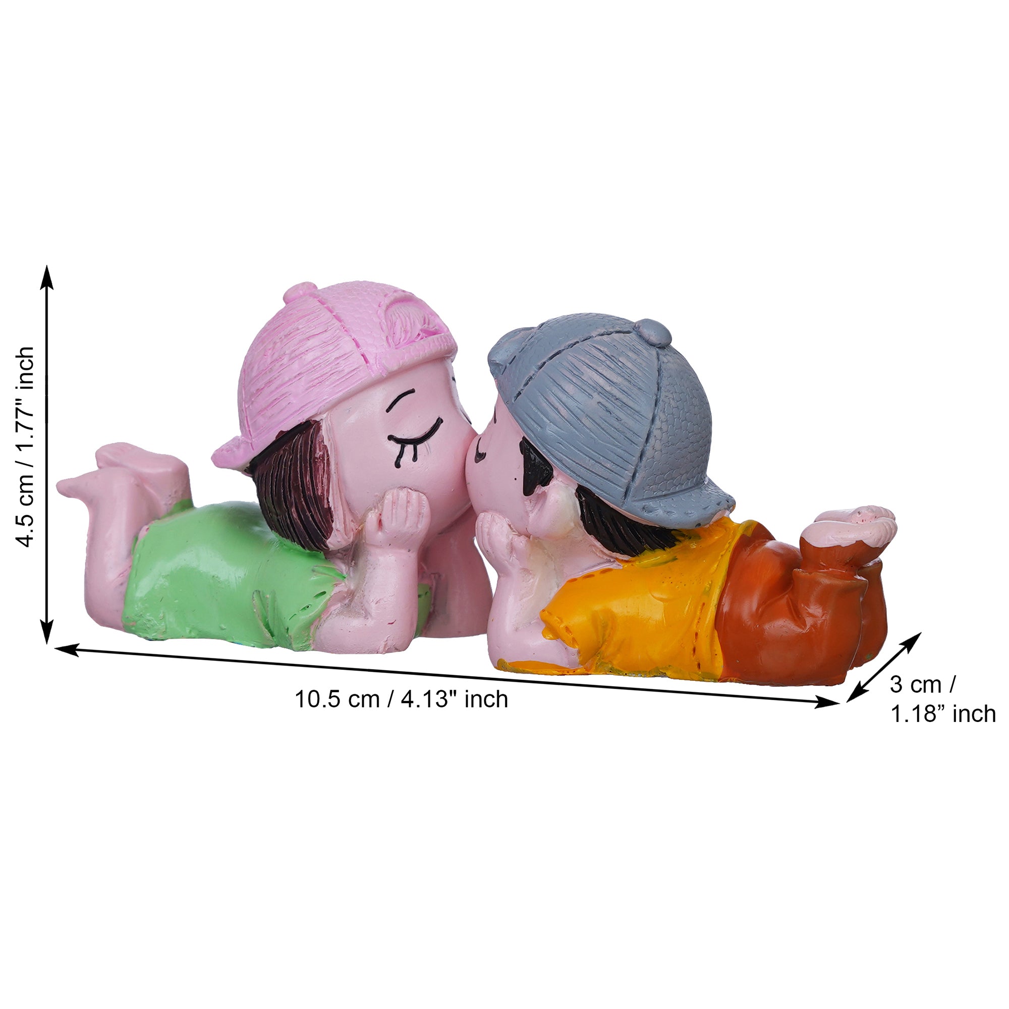eCraftIndia Cute kissing couple Decorative Showpiece - Valentine's Day Gifts 3
