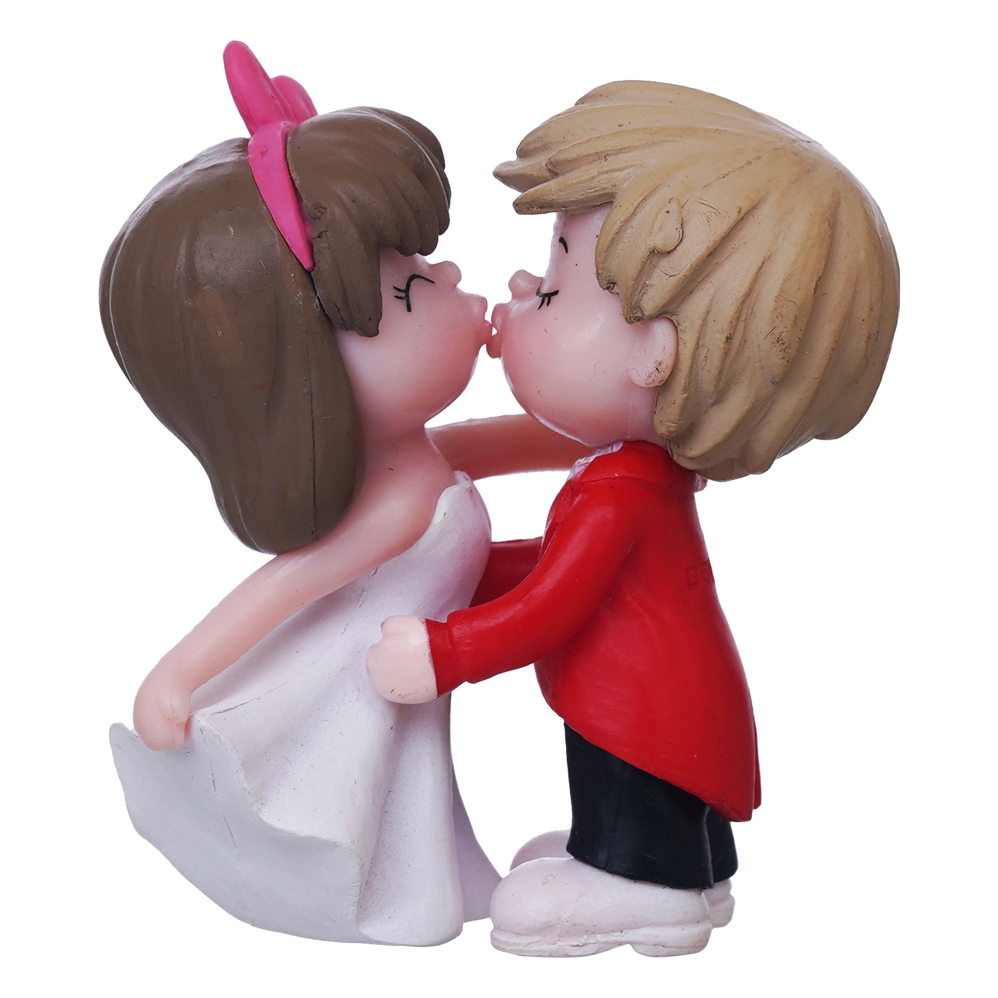 eCraftIndia Romantic Kissing Couple Statue Decorative Valentine's Day Showpiece 6