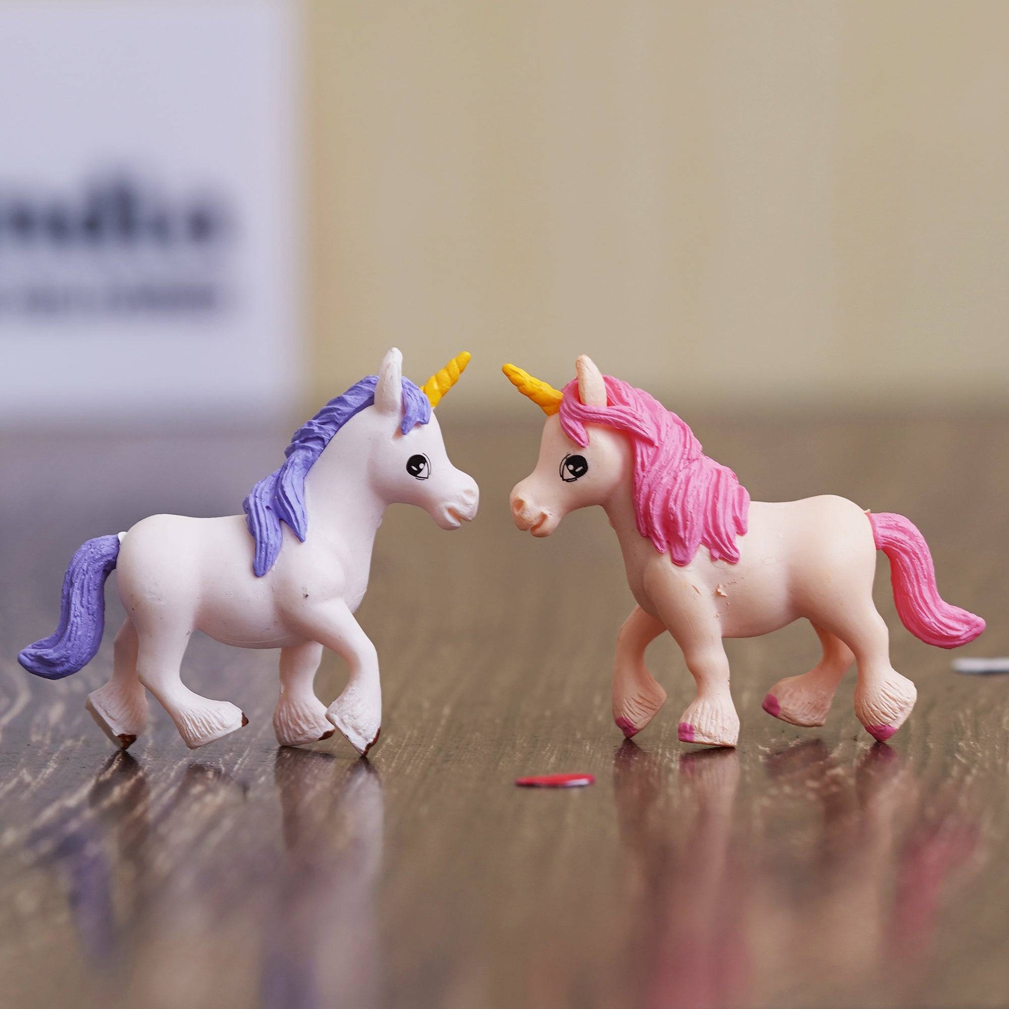 eCraftIndia Set of 2 Miniature Unicorn Horse Statues  Animal Figurines Showpiece 4