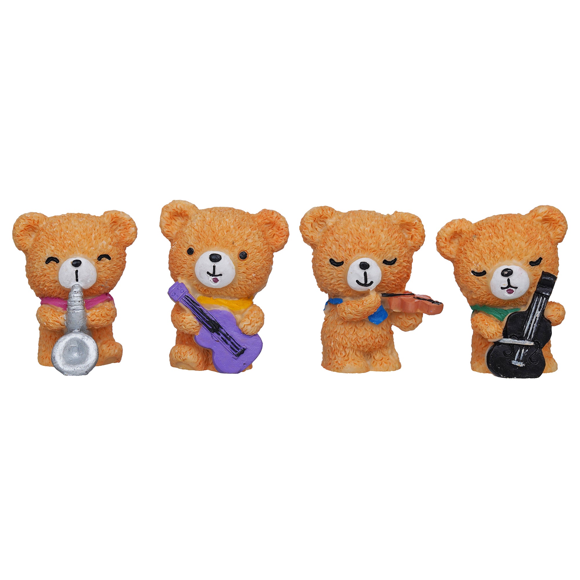 eCraftIndia Set of 4 Cute Teddy Bears Playing Musical Instruments Showpieces 2