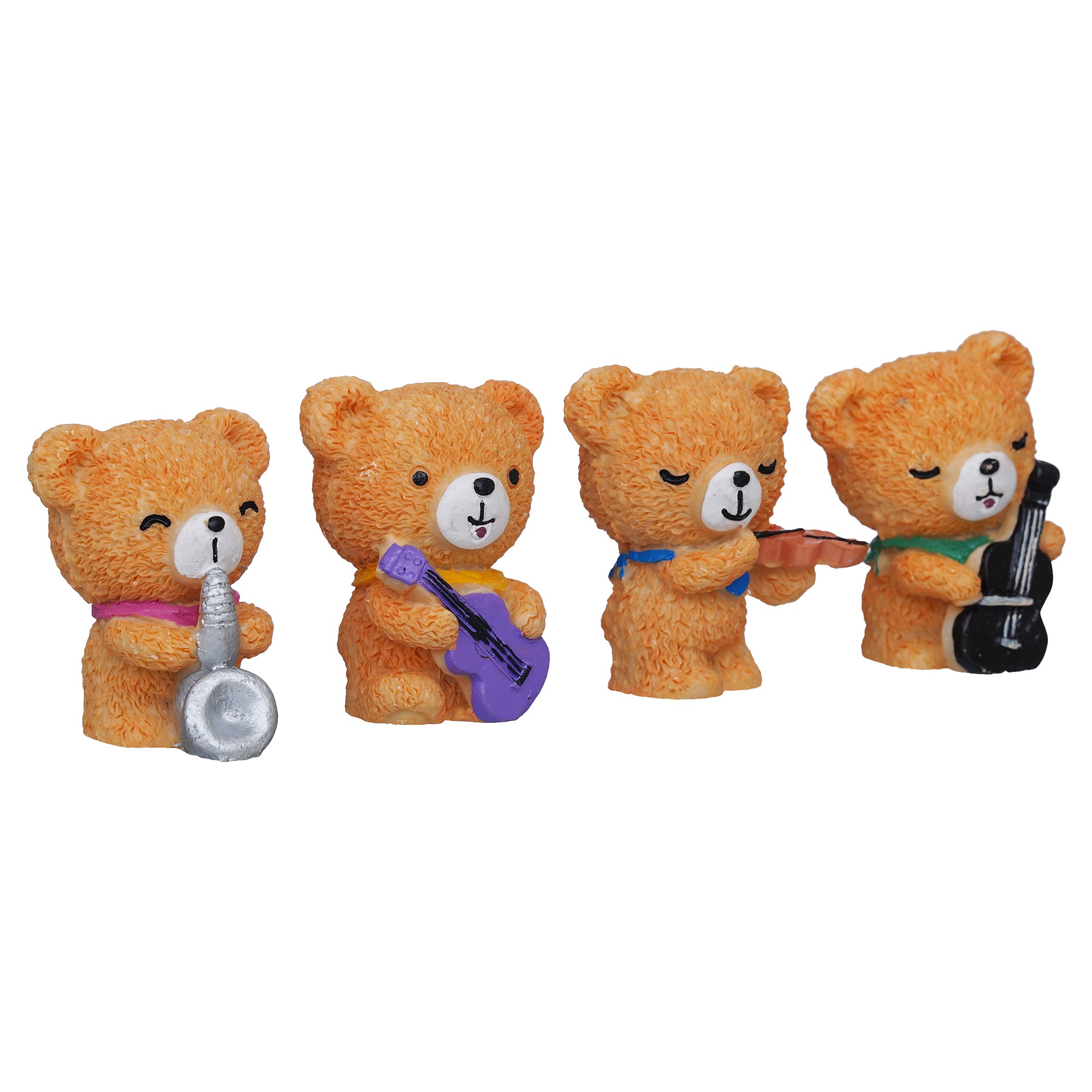eCraftIndia Set of 4 Cute Teddy Bears Playing Musical Instruments Showpieces 6