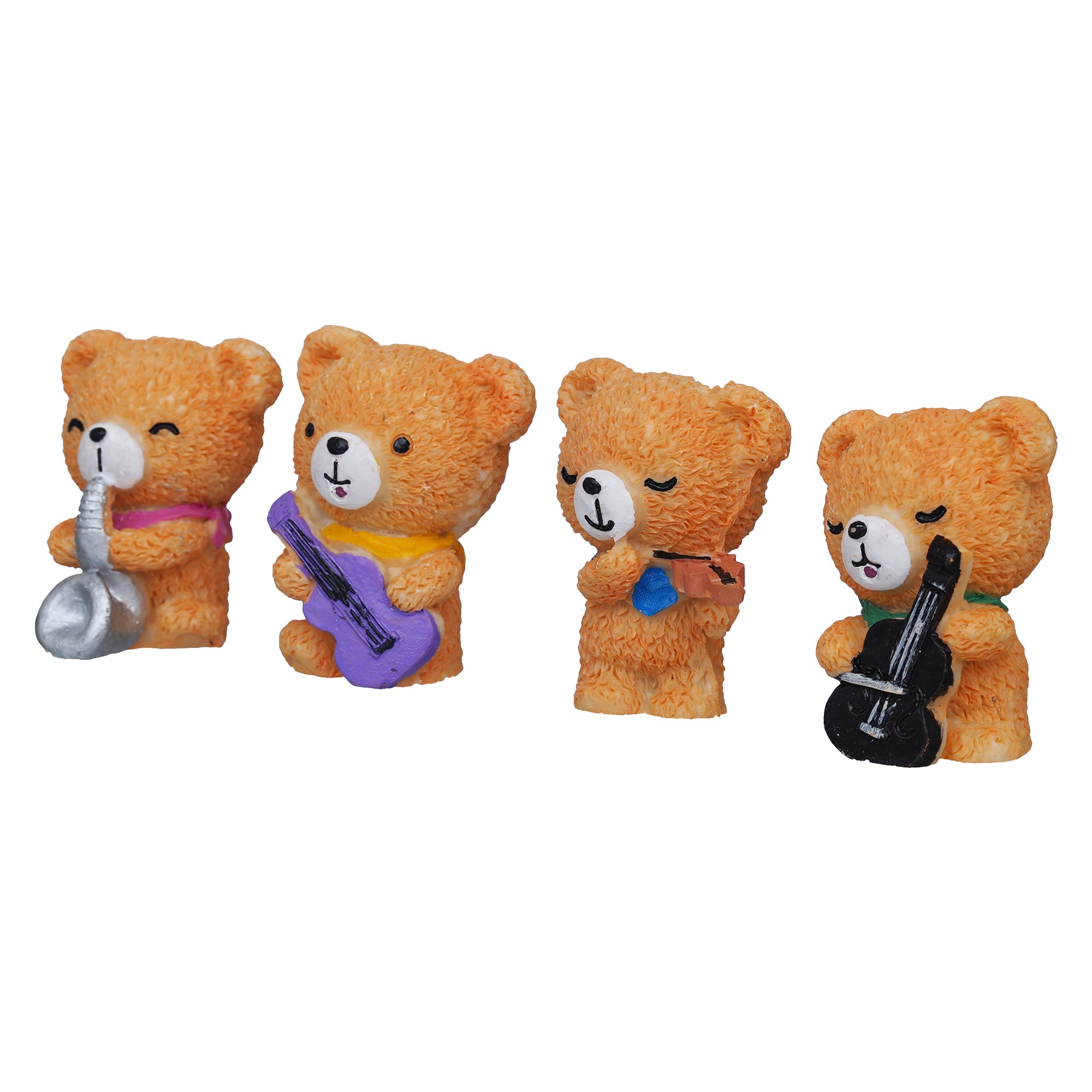 eCraftIndia Set of 4 Cute Teddy Bears Playing Musical Instruments Showpieces 7