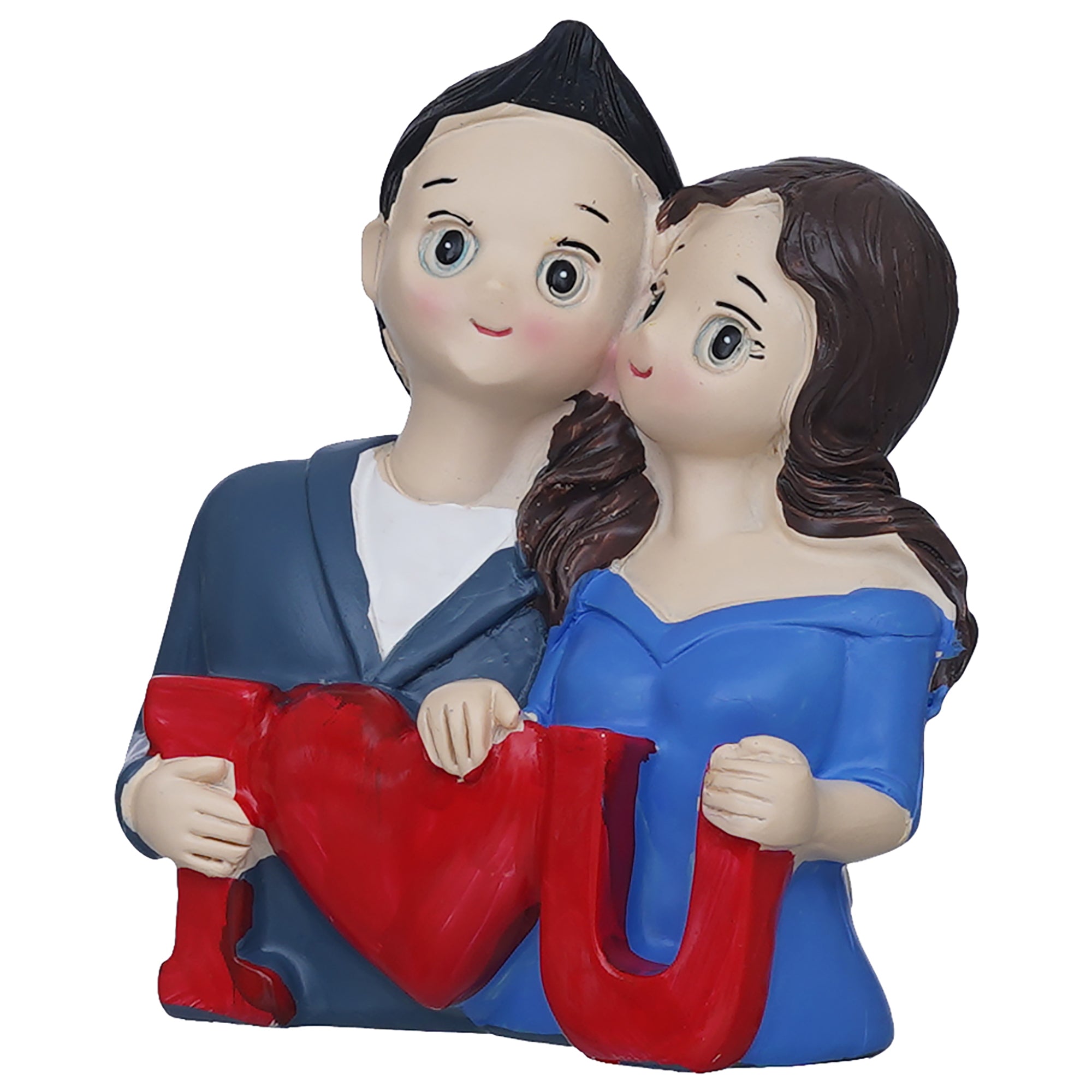 eCraftIndia Cute "I Love You" Couple Showpiece Romantic Gift for Valentine's Day 6