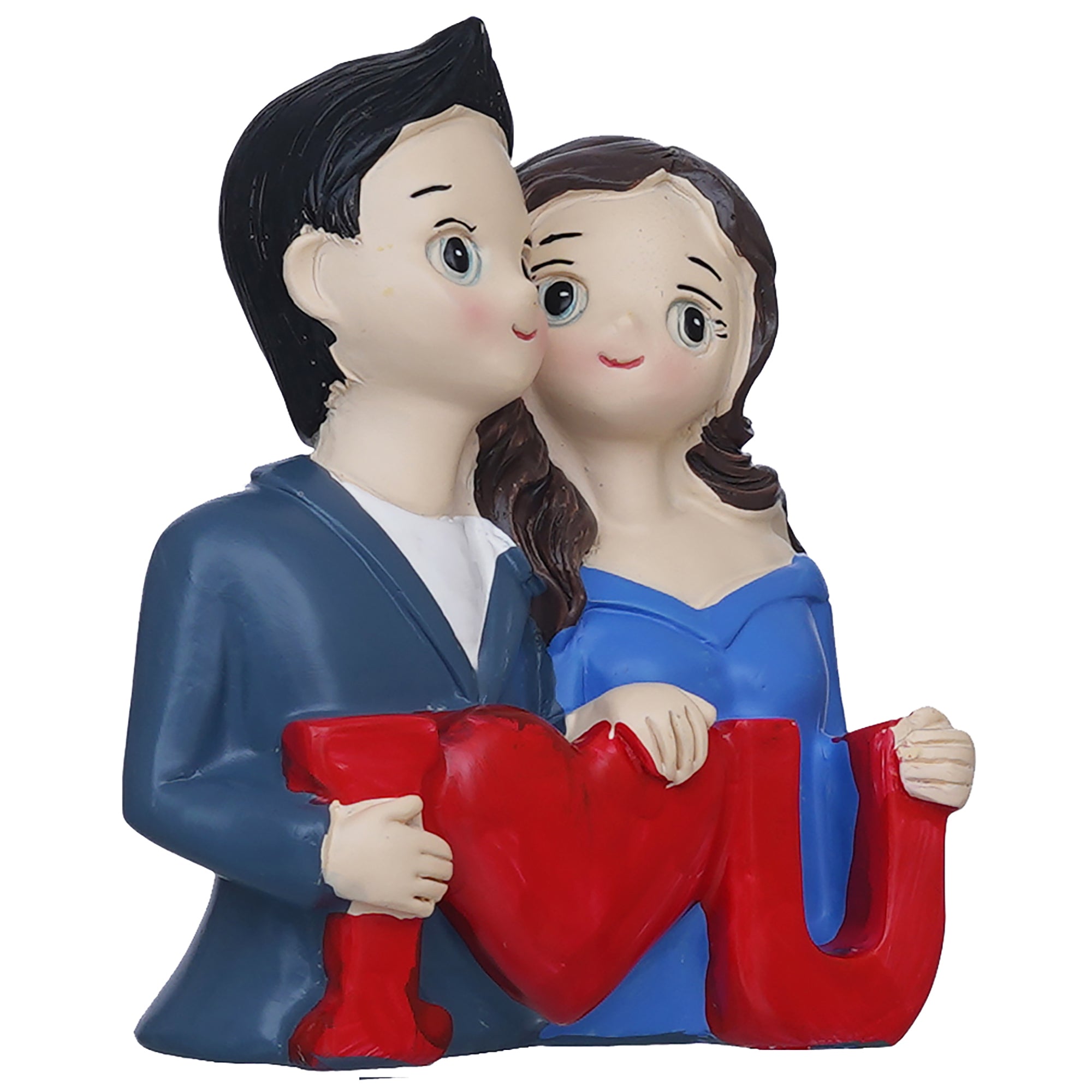 eCraftIndia Cute "I Love You" Couple Showpiece Romantic Gift for Valentine's Day 7