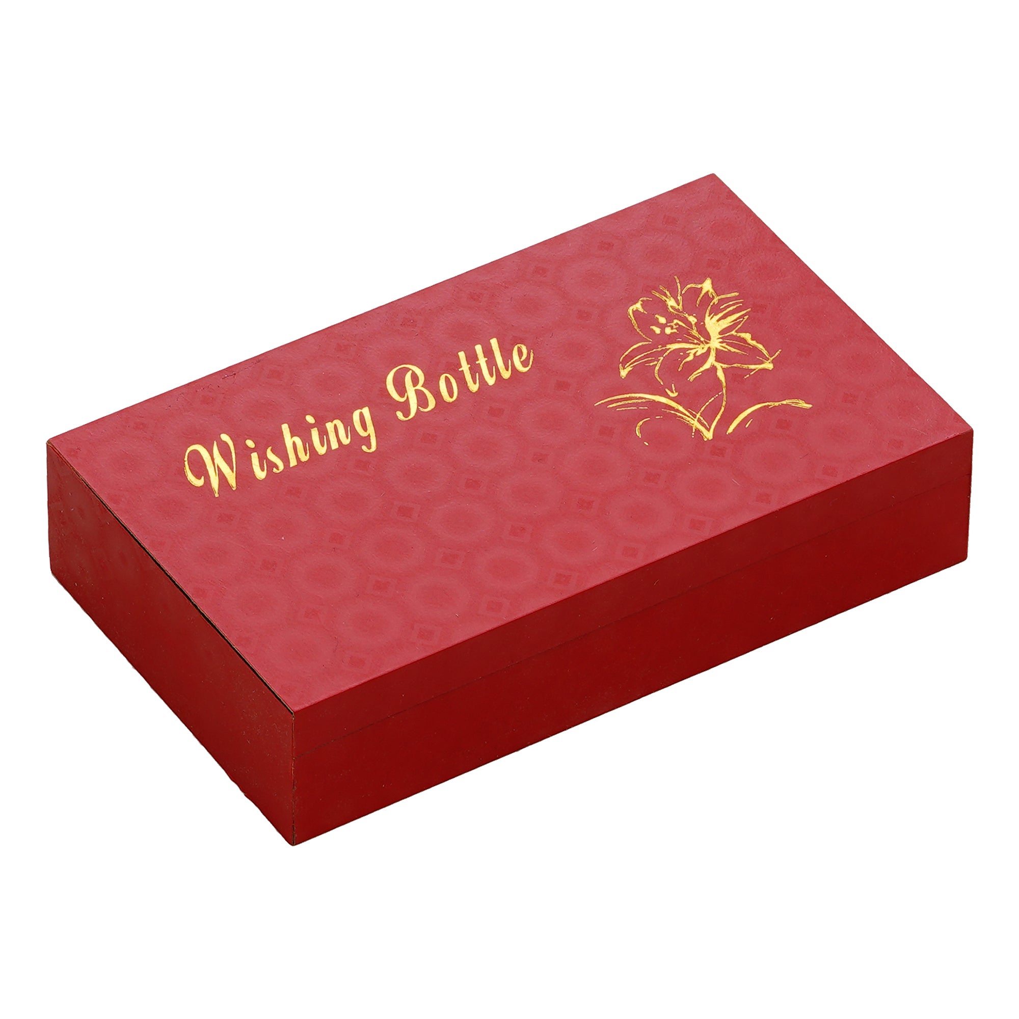 Set Of 6 Personal Messages Greeting Bottles In Wooden Box "For You" Red Decorative Bottle 4