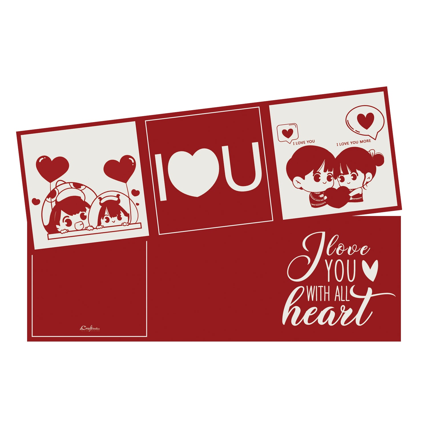 eCraftIndia "I Love You" Valentine Card 2