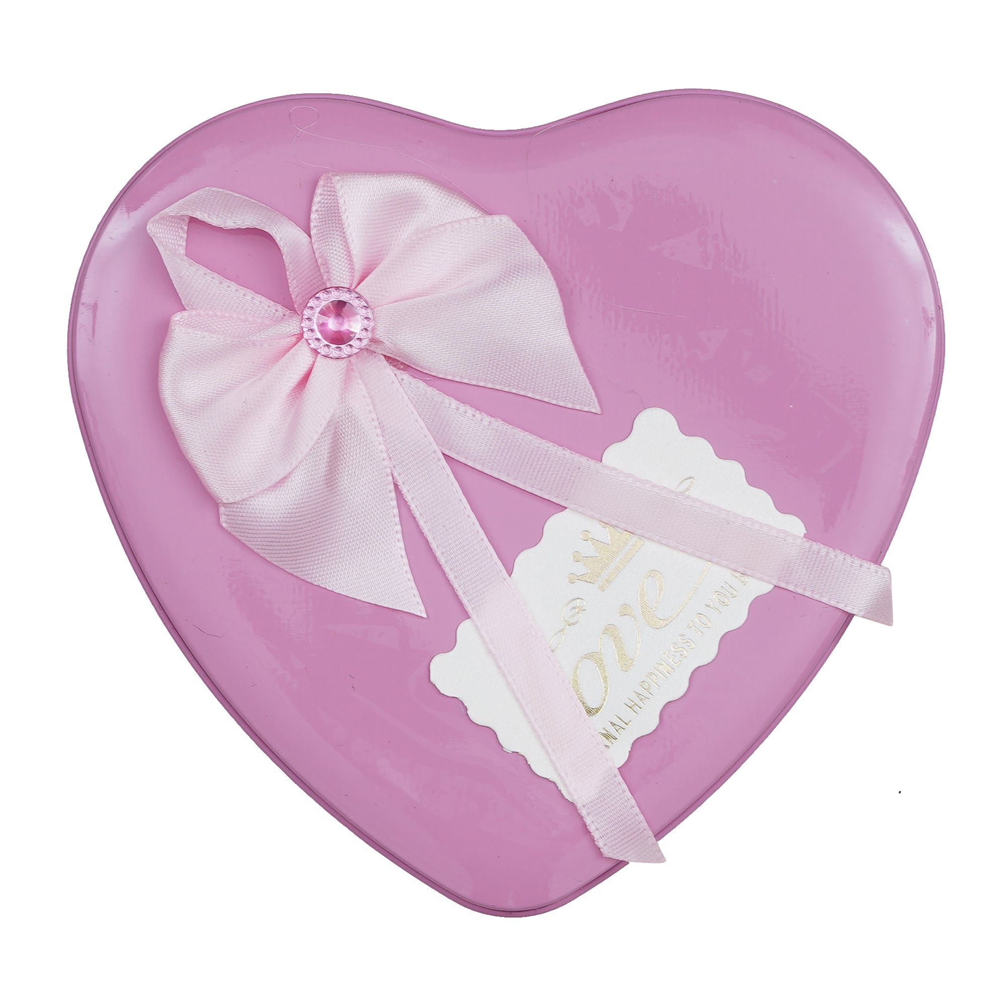 Pink Heart Shaped Gift Box With 3 Pink Roses, Teddy Bear, And A Card 5