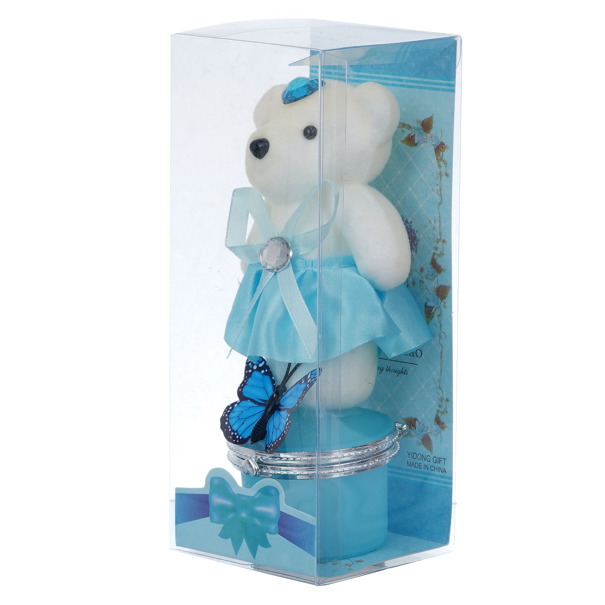 Blue Butterfly and White Teddy Bear Gift Box 5