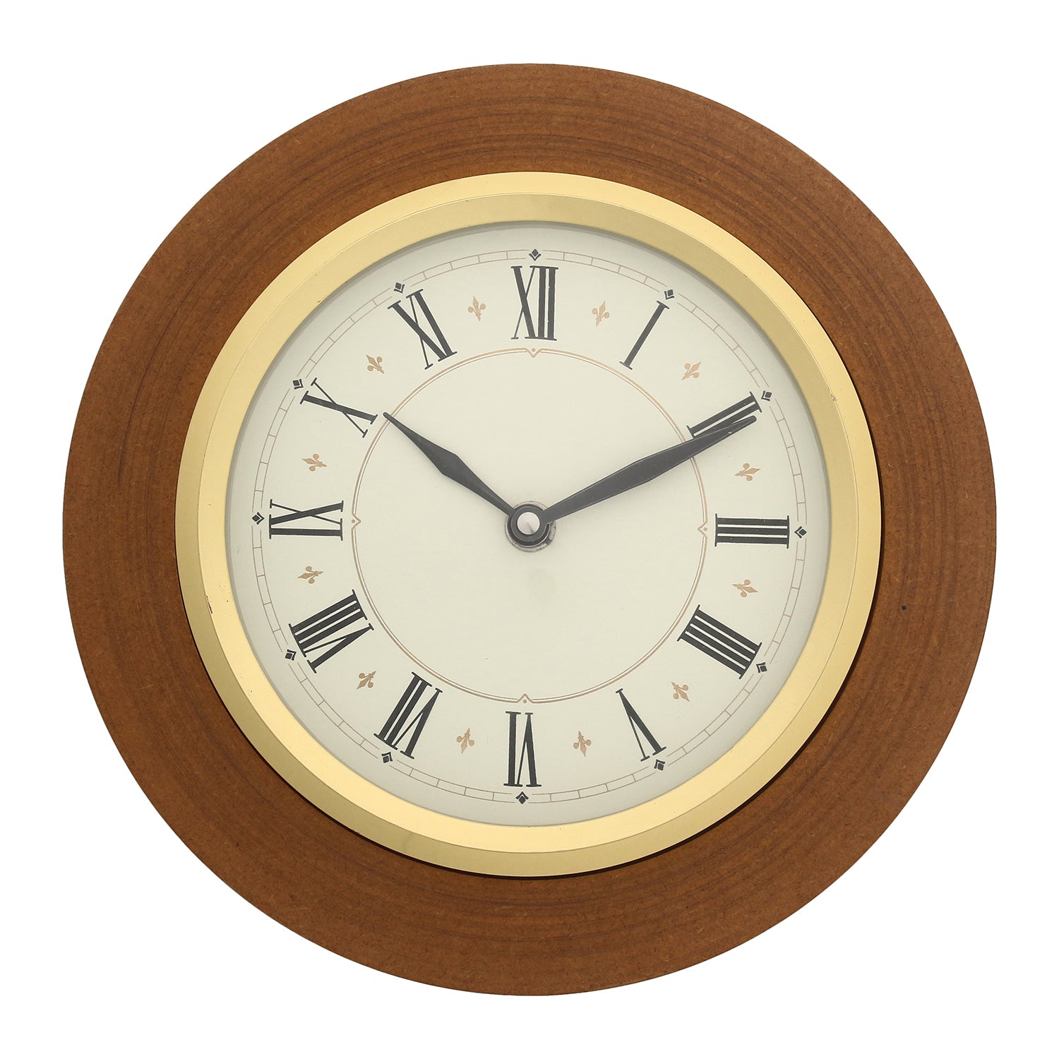 Brown Round Wooden Wall Clock
