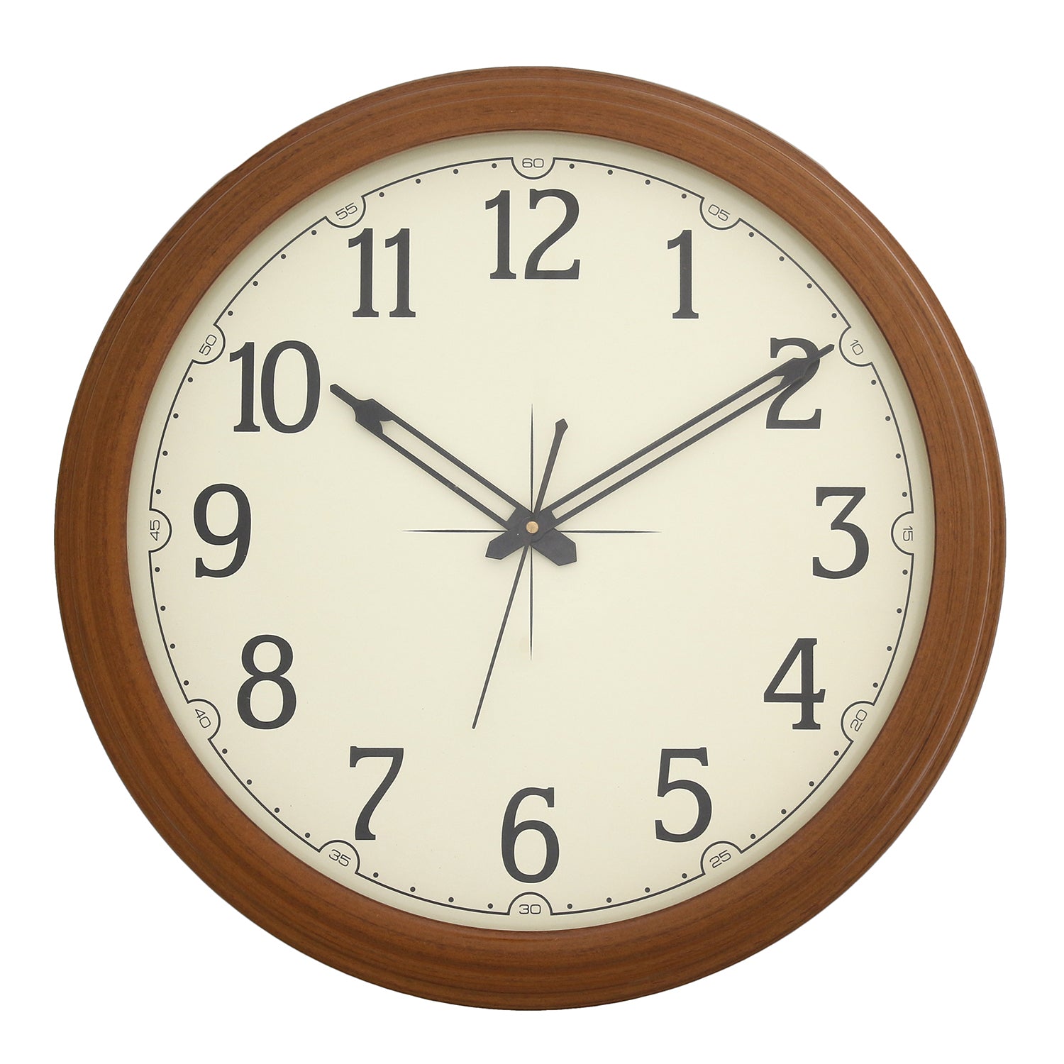 Brown Round Shape Wooden Wall Clock
