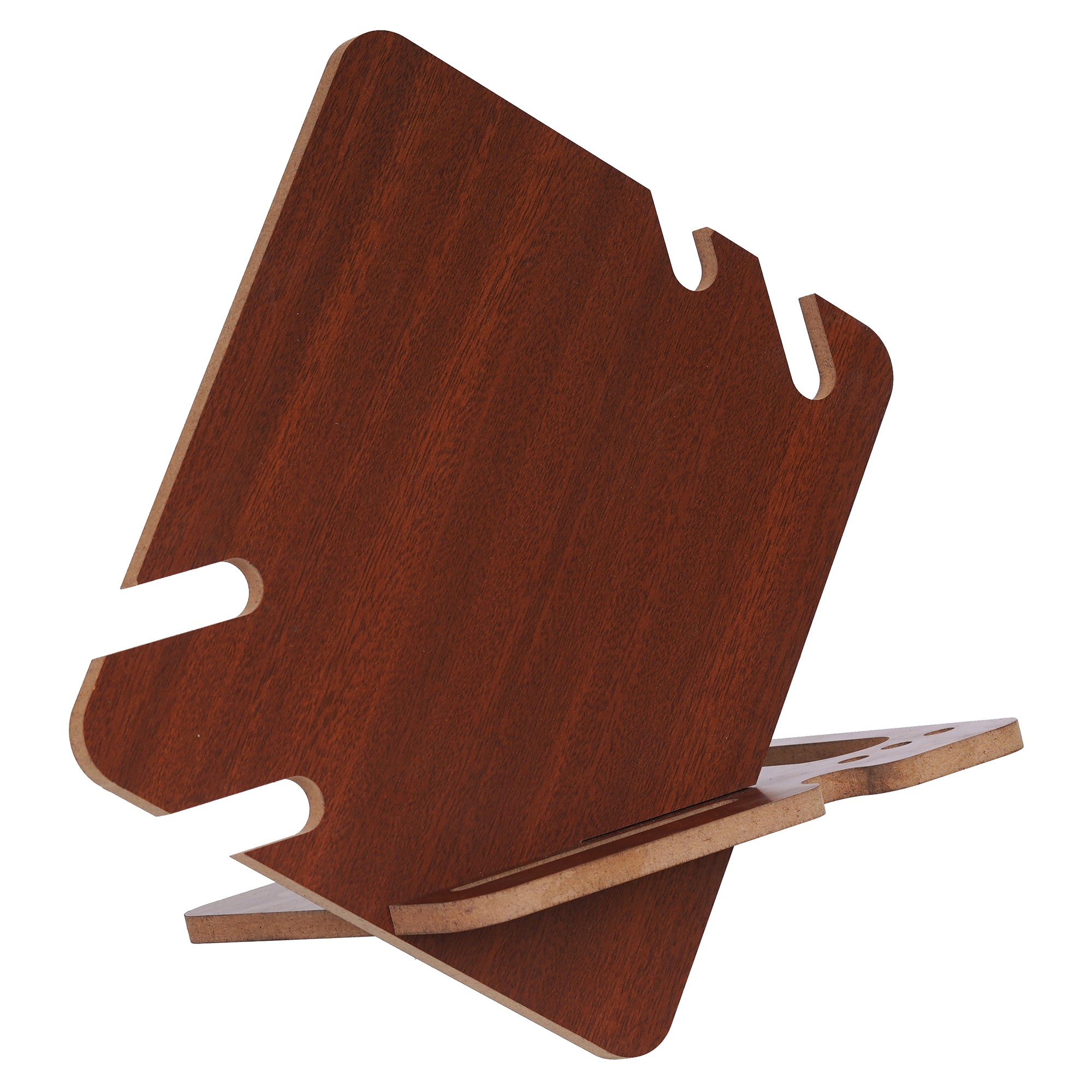 eCraftIndia Brown Wooden Multiutility Mobile, Watch, Specs, Pen, Visiting Card Holder Desk Accessory 2
